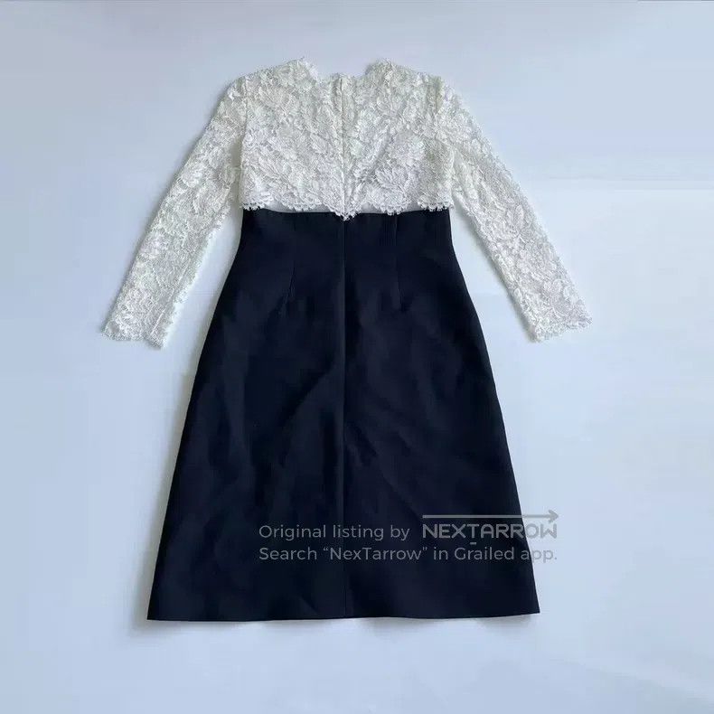 Valentino Valentino Black and white lace dress Size M / US 6-8 / IT 42-44 - 7 Thumbnail