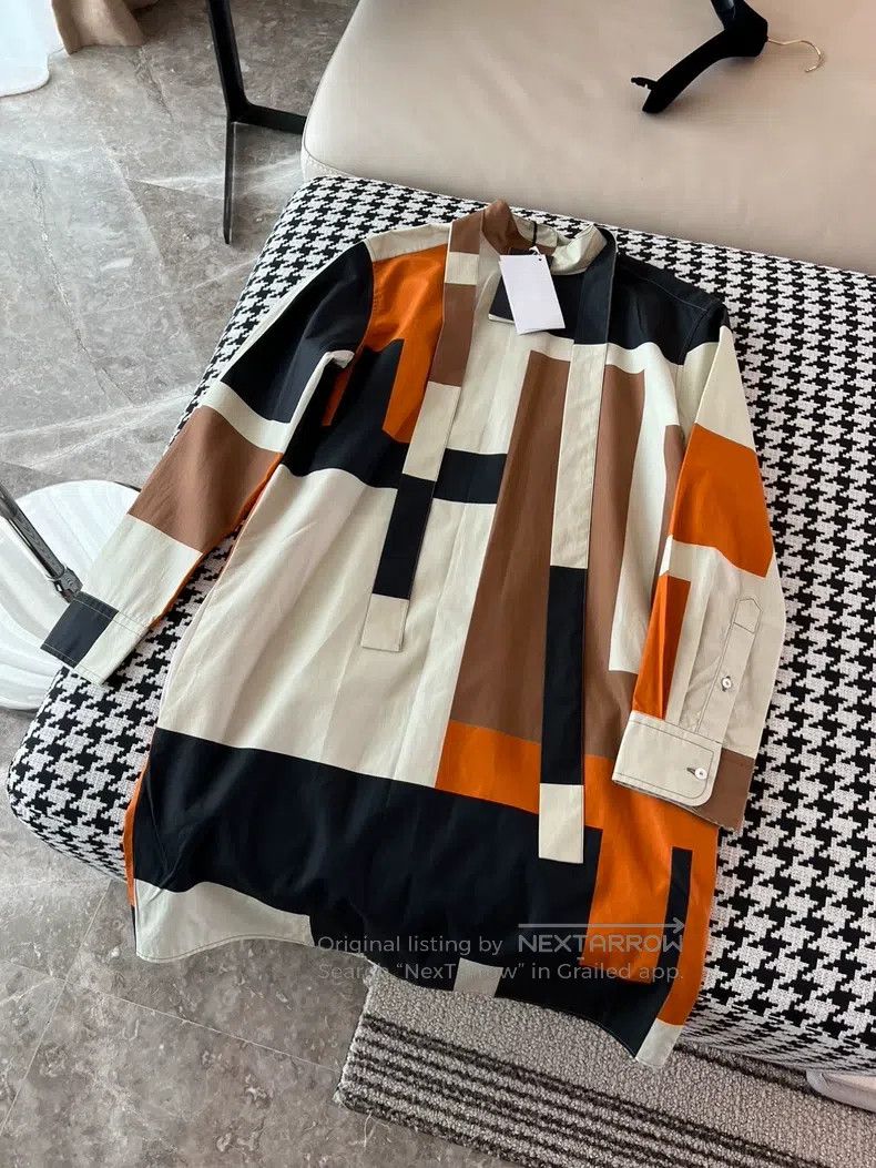 Fendi Fendi Geometric color combination shirt dress Size XS / US 0-2 / IT 36-38 - 4 Thumbnail