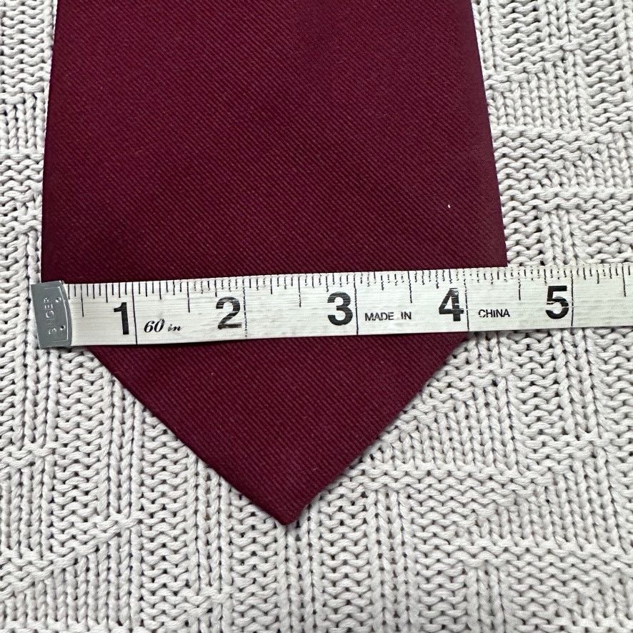 Vintage Vintage maroon textured silk blend mens tie Size ONE SIZE - 6 Thumbnail