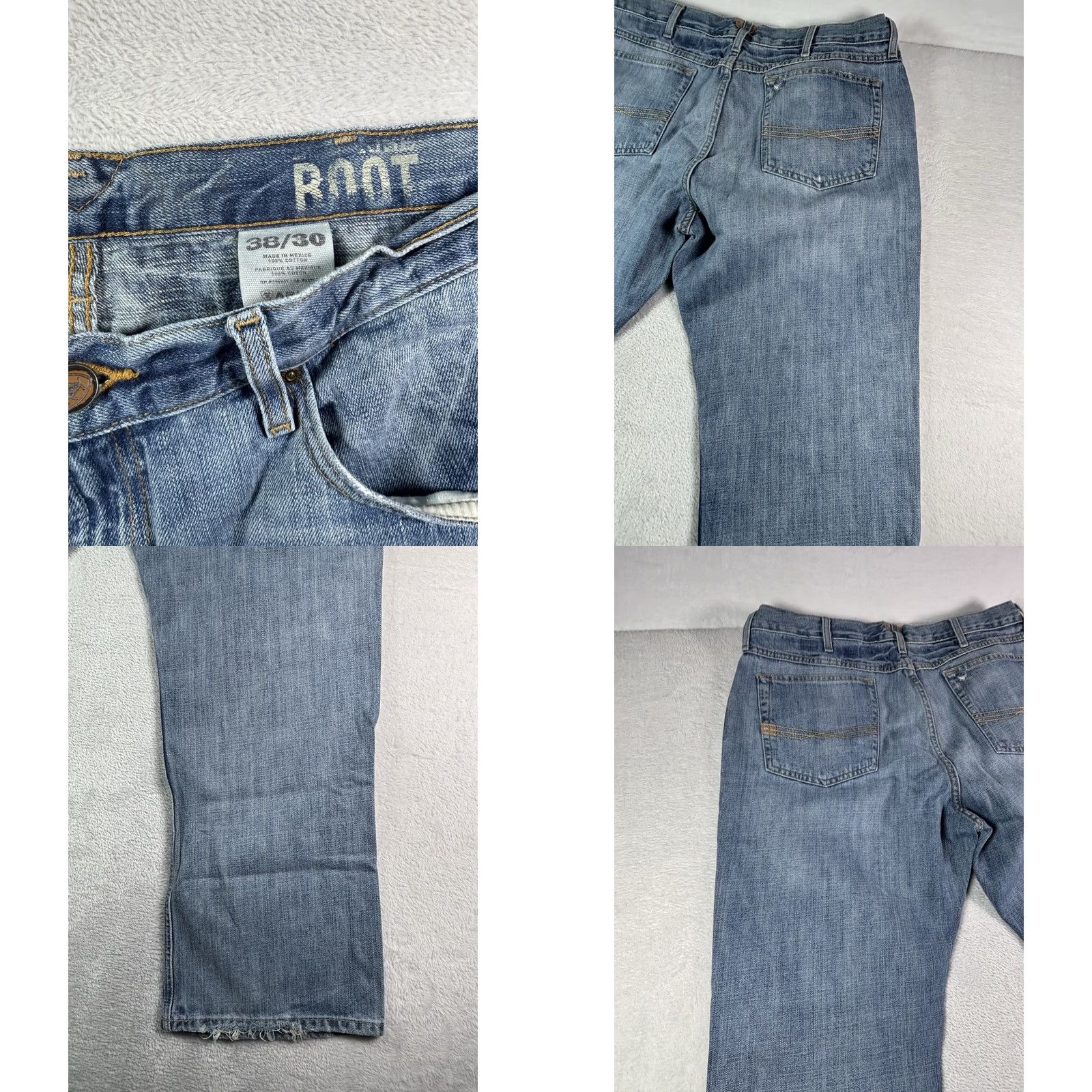 Ariat Ariat M4 Jeans Men's 38x30 Distressed Bootcut Denim Blue 5-Pocket Western Work Jeans Men's Regular Size 38 Size US 38 / EU 54 - 8 Thumbnail