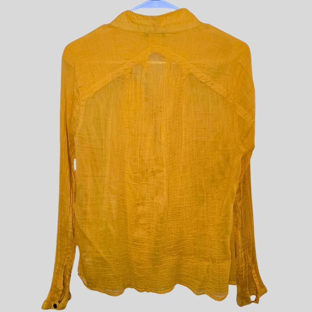 Rag & Bone Rag & Bone Saffron Sachi Blouse L Cotton Silk Boho Chic Pint Size L / US 10 / IT 46 - 4 Thumbnail