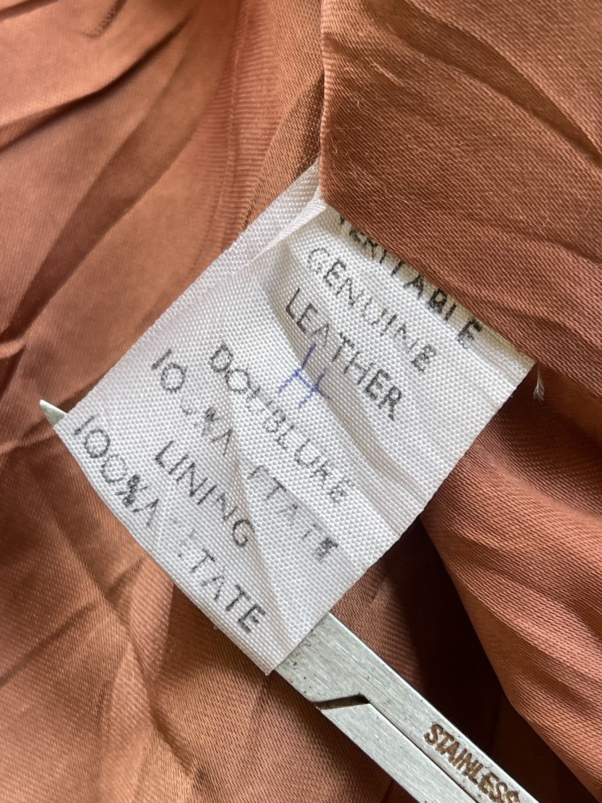 Vintage 80s Vent Couvert Leather Down Jacket Size US L / EU 52-54 / 3 - 20 Thumbnail