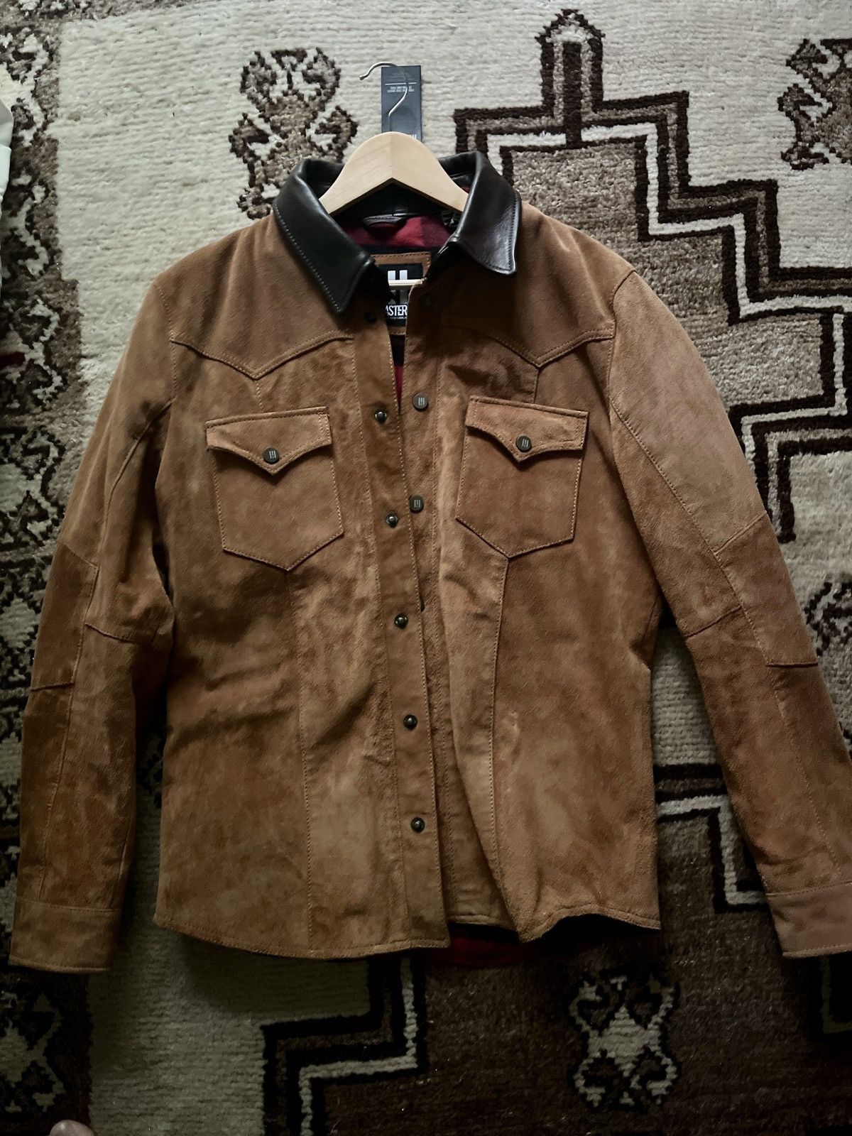 image of Genuine Leather x Leather Jacket Master Supply Roughout Suede Leather Jacket in Tan (Size Medium)