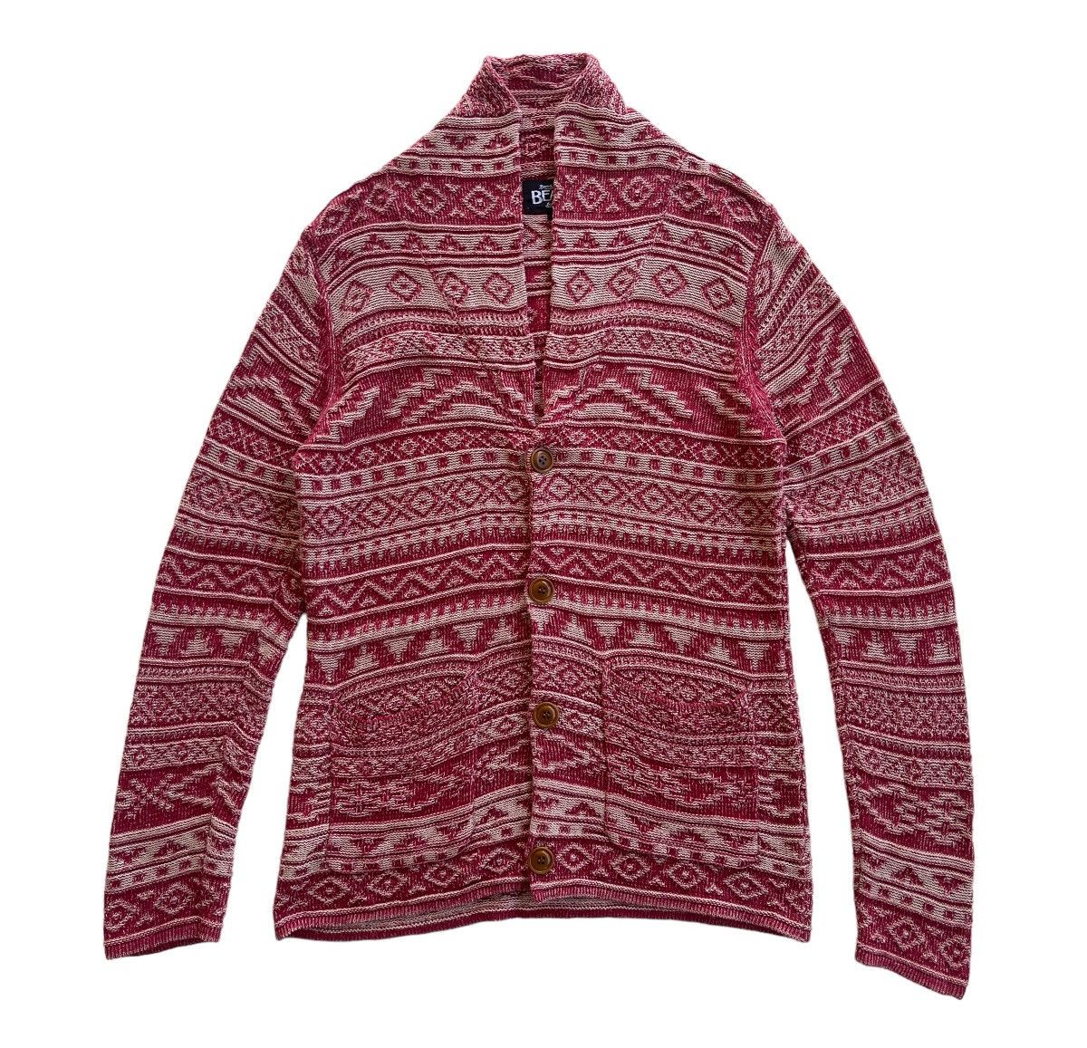 Beams Plus Beams Aztec Native Cable Knit Cardigan Japan Size US S / EU 44-46 / 1 - 3 Thumbnail
