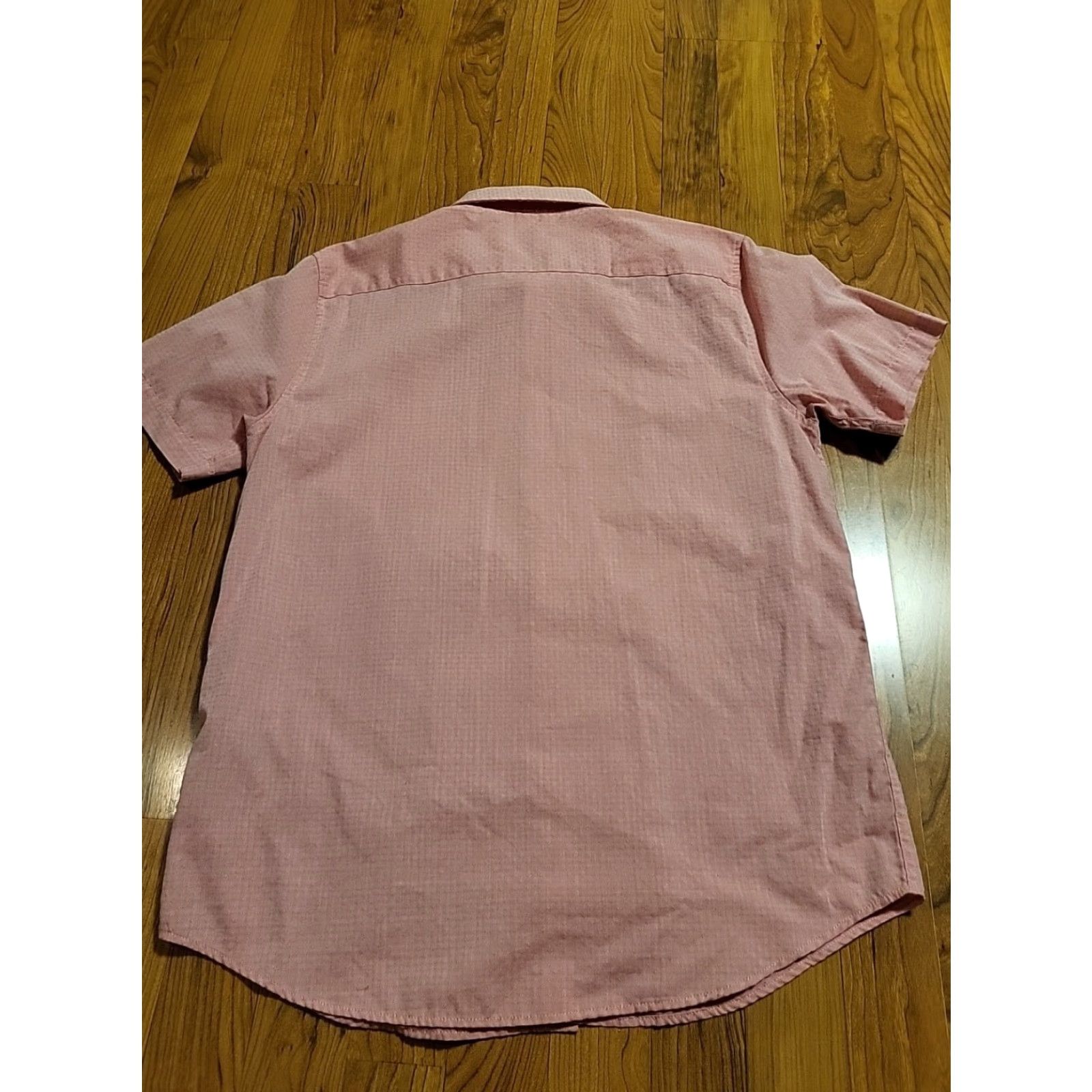 London Fog London Fog Button-Up Shirt Pink Slimfit Short Sleeve Pocket Mens M Cotton Blend Blnd Brand New Size US M / EU 48-50 / 2 - 7 Thumbnail