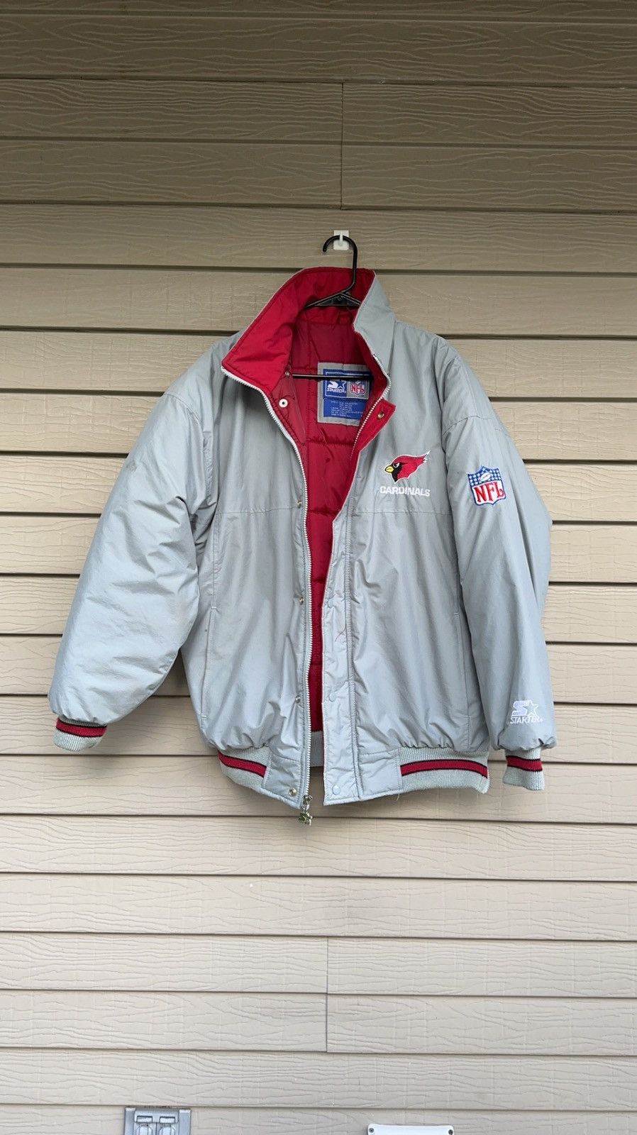 Arizona Cardinals Vintage 80s Starter Satin Bomber Jacket 