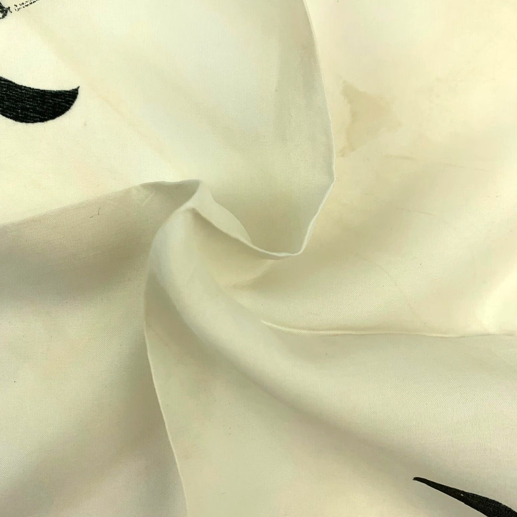 Vintage VINTAGE Scarf Womens 28" x 28" Hand Rolled Black White Floral Painted Square Scarf Women Size ONE SIZE - 6 Thumbnail
