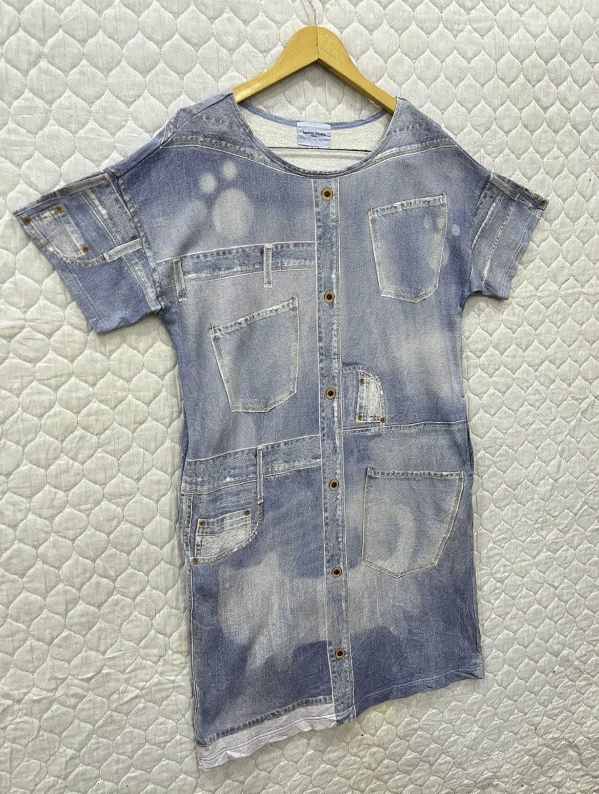 Issey Miyake 🔥🔥🔥ARCHIVE TSUMORI CHISATO ISSEY MIYAKE DRESS DENIM PRINTED Size M / US 6-8 / IT 42-44 - 3 Thumbnail