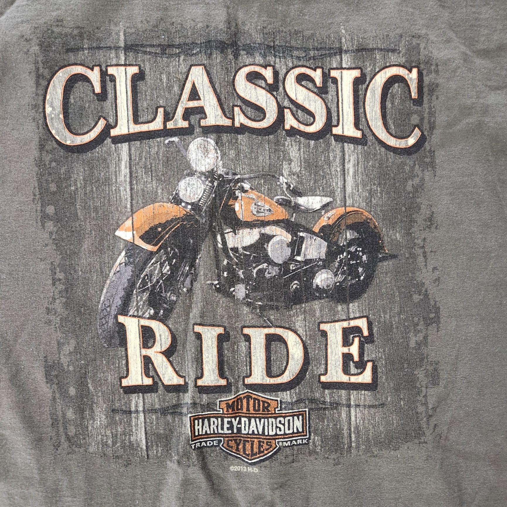 Harley Davidson Harley-Davidson T Shirt Tee Mens Large Gray Double Sided Ottawa Illinois Dealer Size US L / EU 52-54 / 3 - 2 Thumbnail