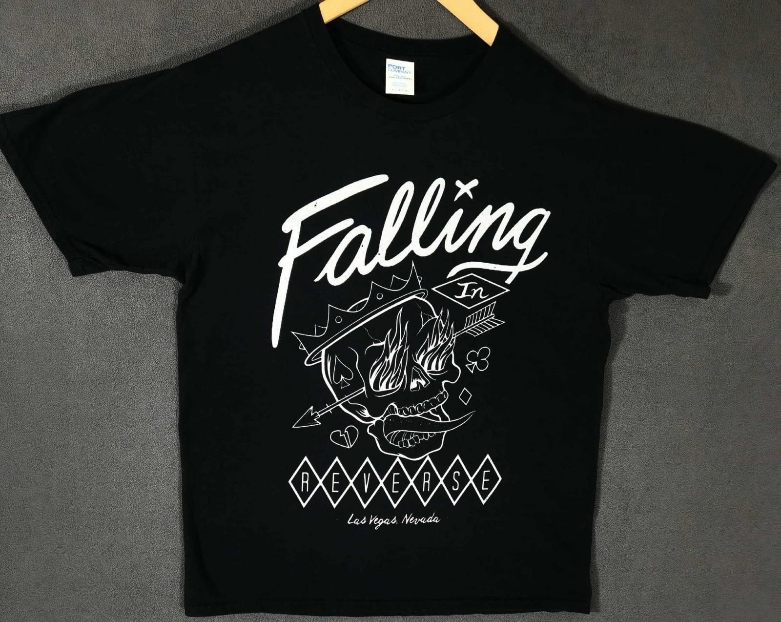 Other Falling In Reverse Band Tee Skull Flame Graphic Size L #4 Size US L / EU 52-54 / 3 - 1 Thumbnail