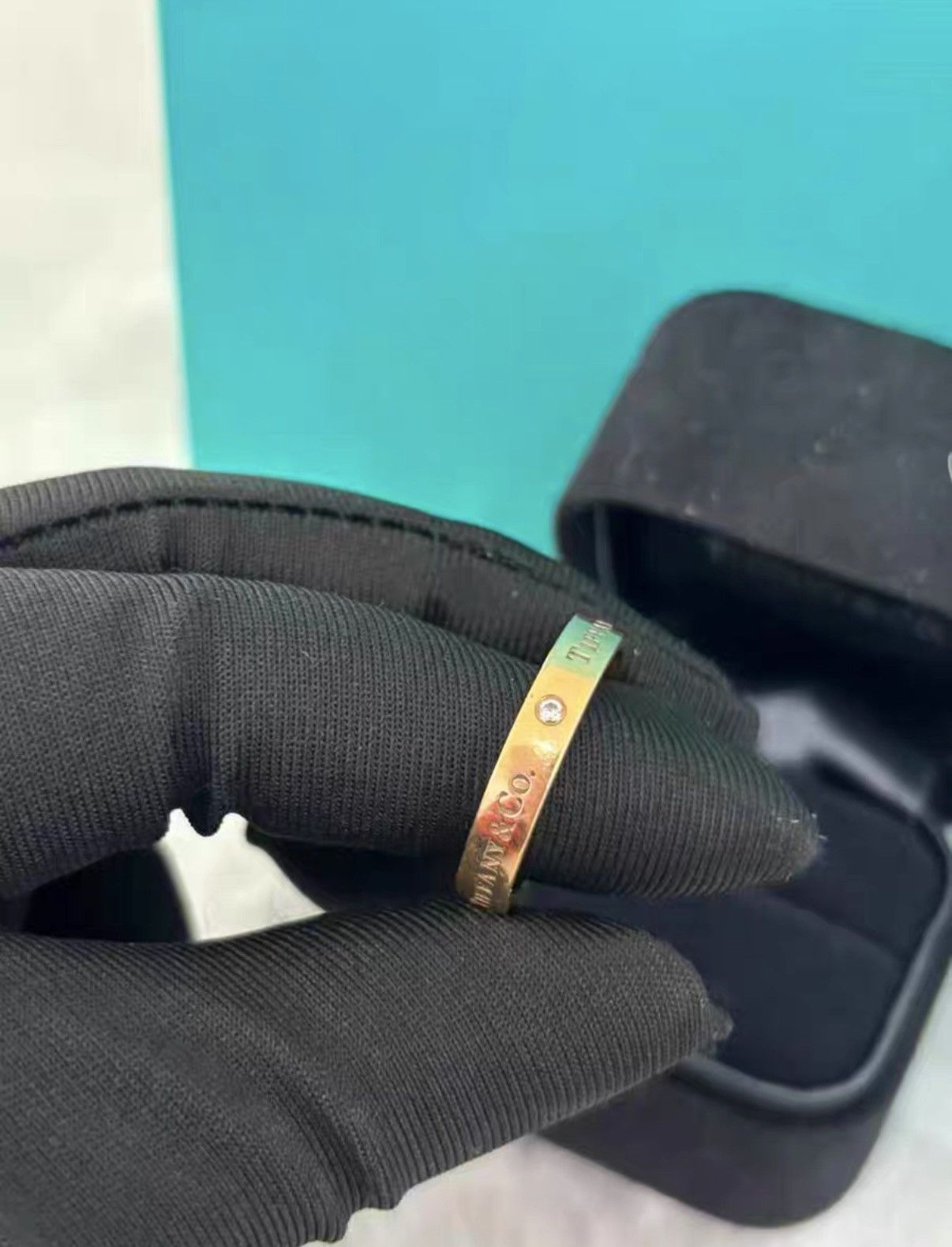 Tiffany & Co. Tiffany & Co. 18K gold ring with three diamonds J38 Size ONE SIZE - 3 Thumbnail
