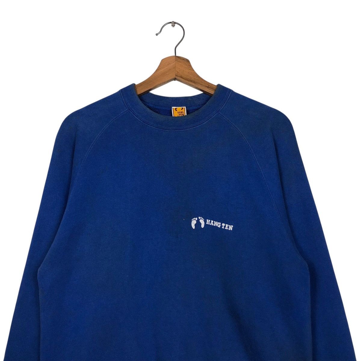 Japanese Brand Vintage Hang Ten Blue Pullover Sweatshirt Size US L / EU 52-54 / 3 - 4 Thumbnail