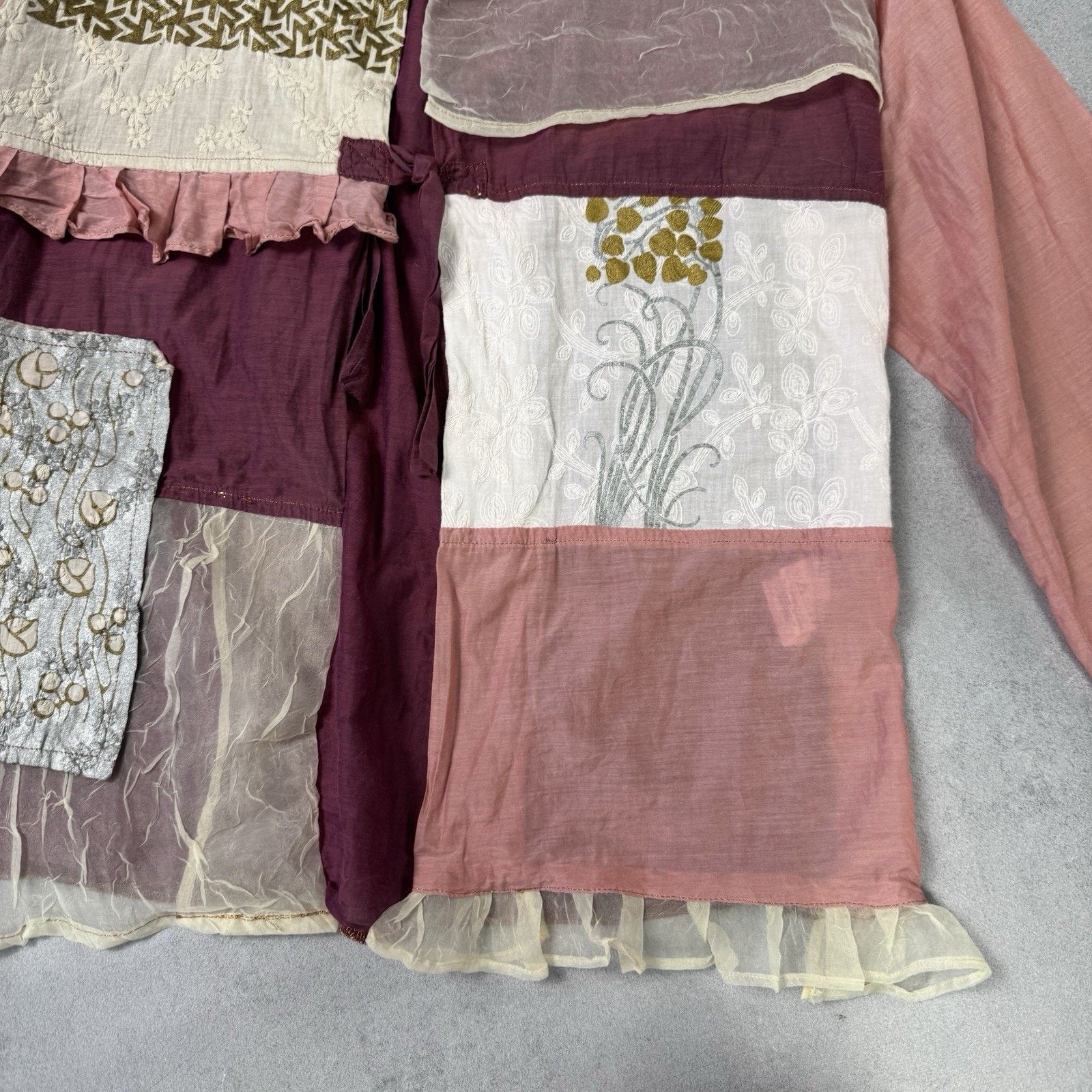 Vintage Ian Mosh Women Blouse Avant Garde Patchwork Size 3 Size M / US 6-8 / IT 42-44 - 6 Thumbnail