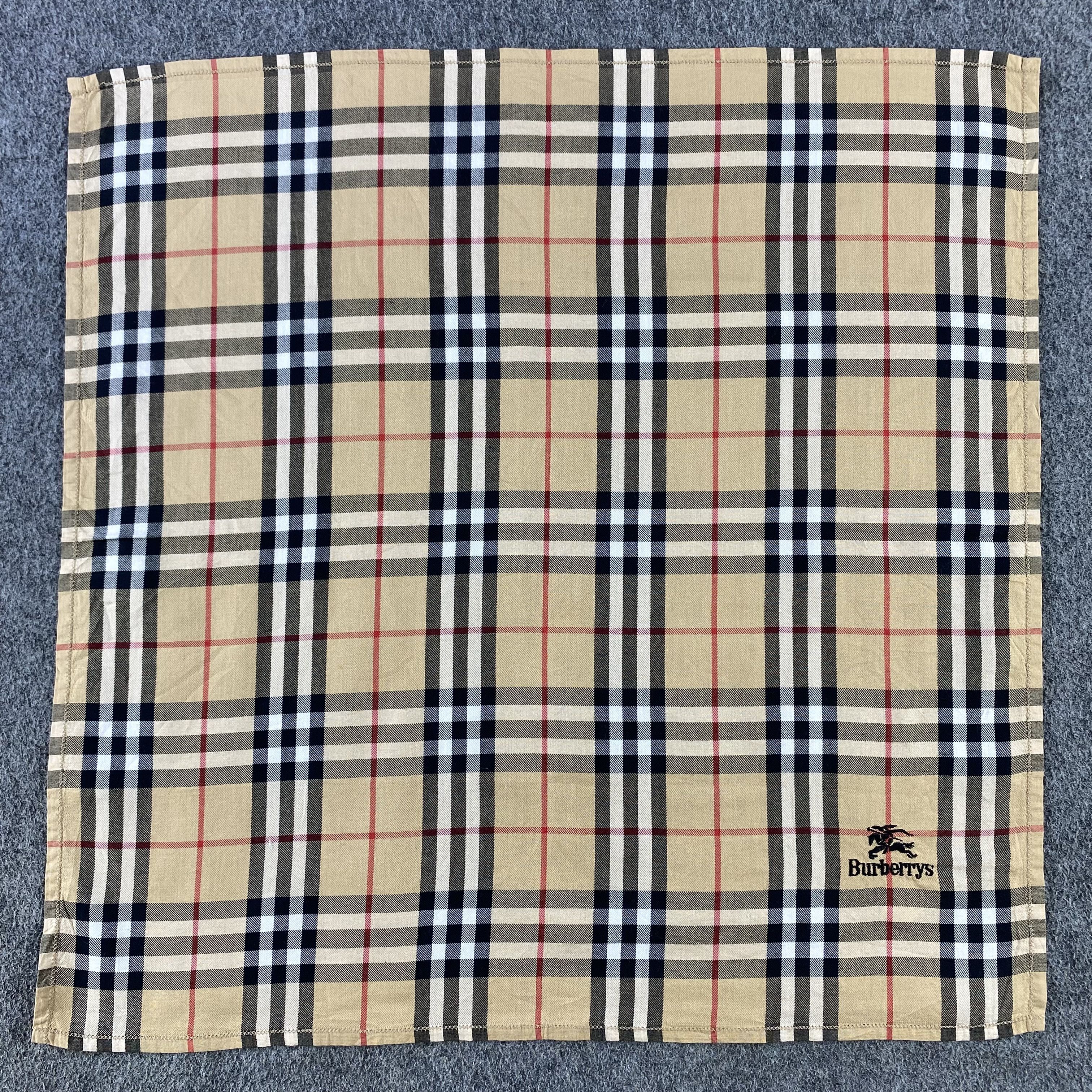 Burberry × Vintage Burberry Handkerchief/Neckerchief/Bandana HC548 Size ONE SIZE - 1 Thumbnail