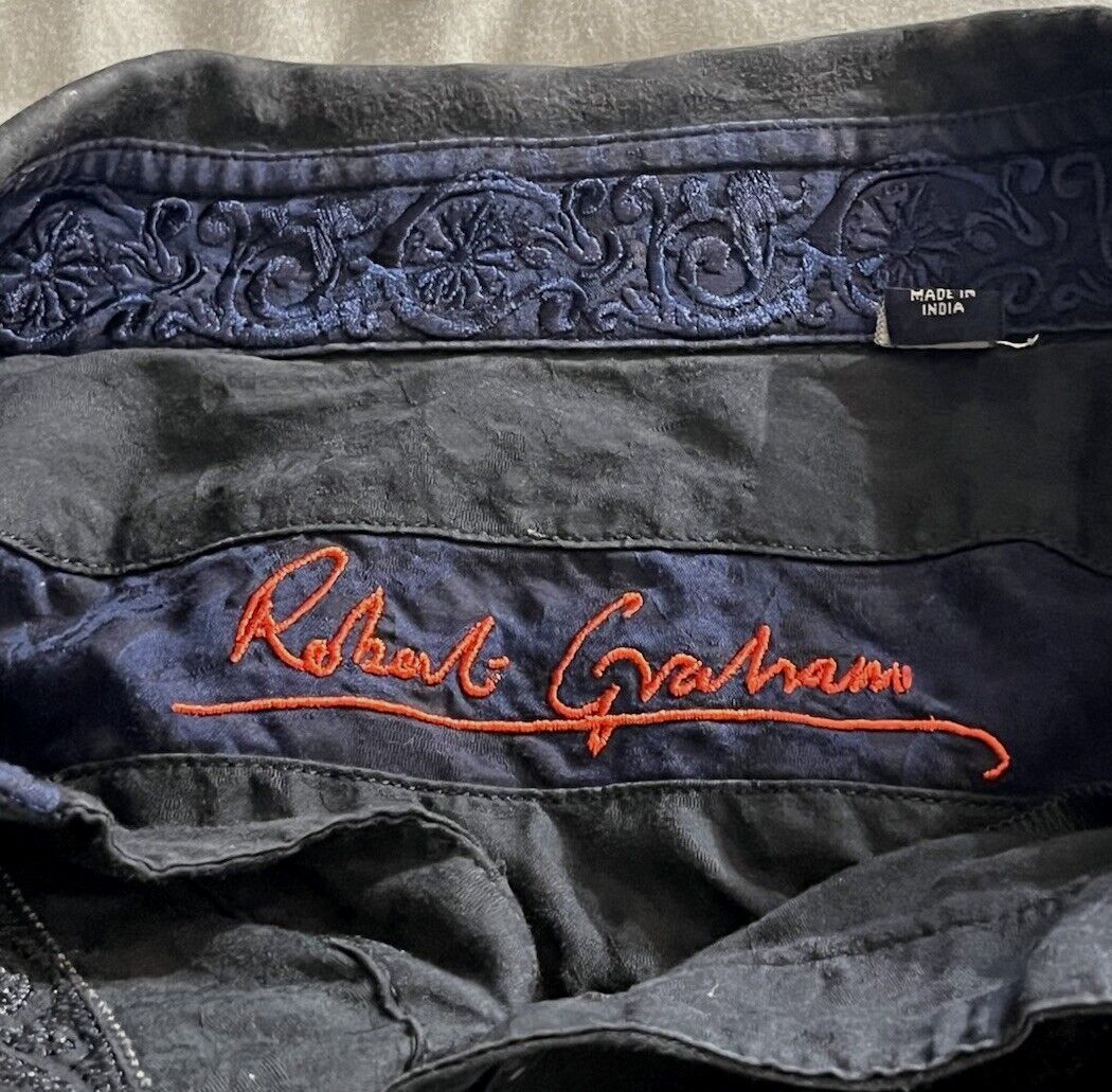 Robert Graham Robert Graham Embroidered Stripes Long Sleeve Shirt Size US M / EU 48-50 / 2 - 7 Thumbnail