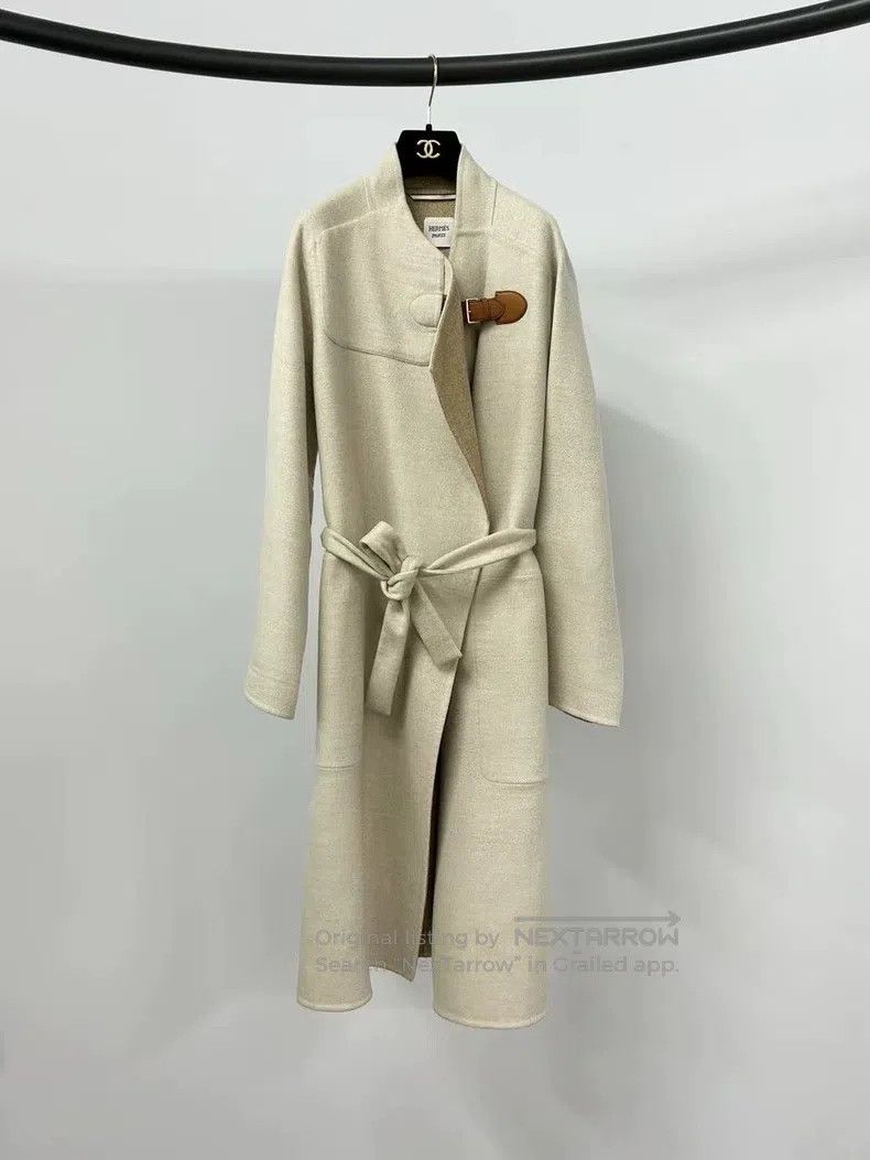 Hermes Hermes Double-faced cashmere coat Size XXS / US 00 / IT 34 - 5 Thumbnail