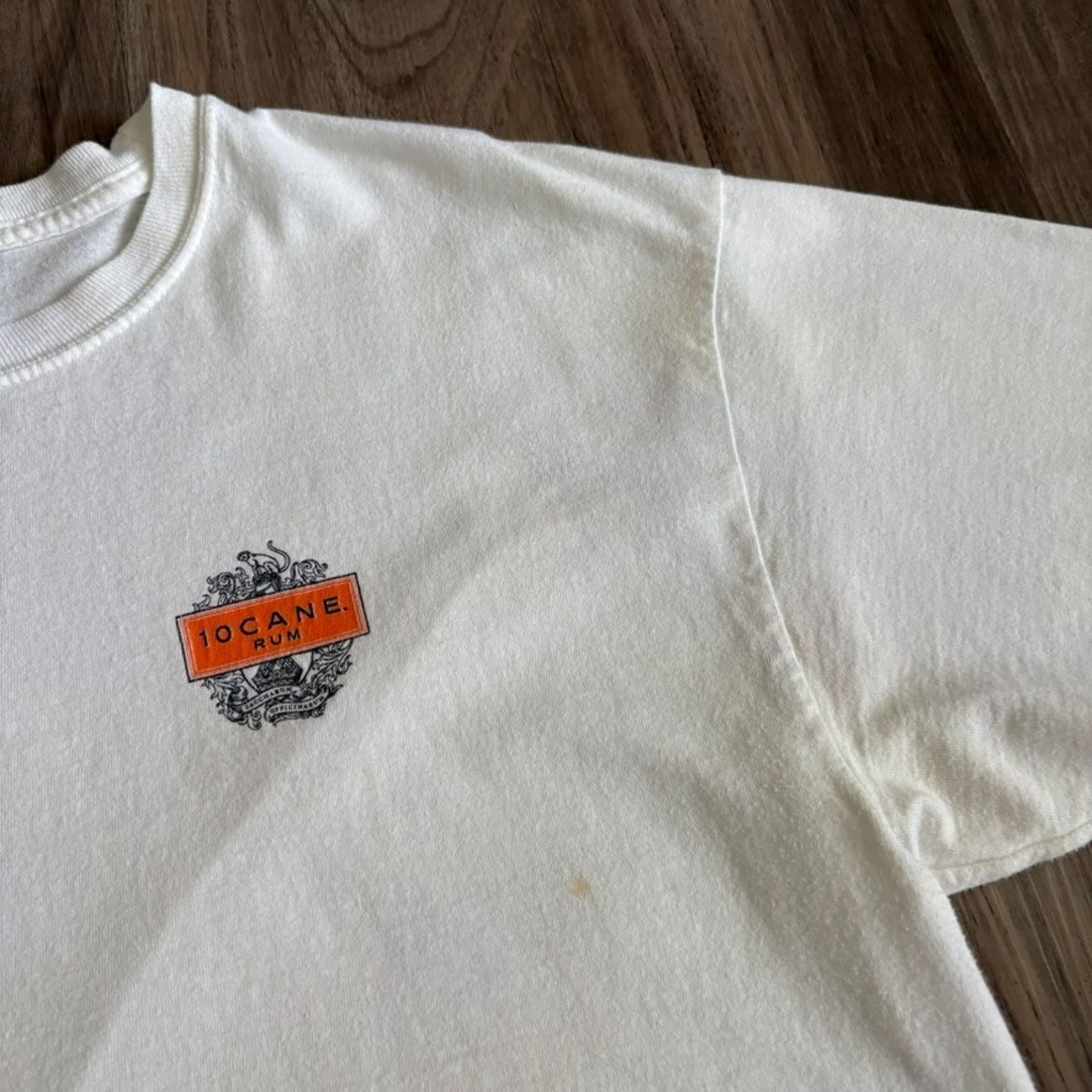 Vintage Vintage 10 Cane Rum T-Shirt Men's Size L White Size US L / EU 52-54 / 3 - 4 Thumbnail