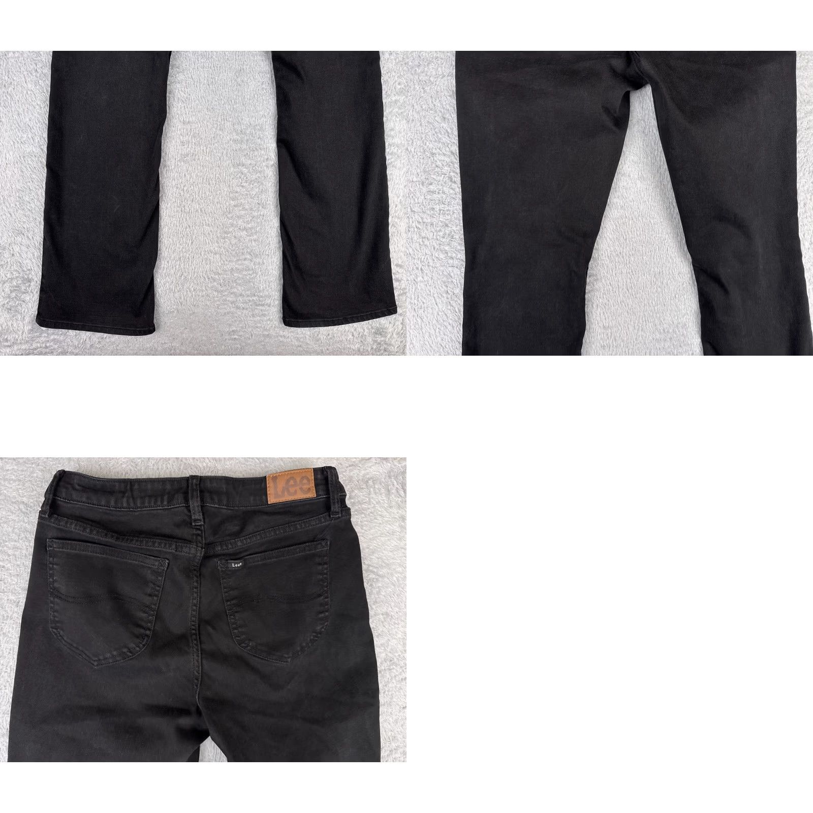 Lee Lee Jeans Women 30x31 Black Denim Bootcut Mid Rise Cotton Blend 30 Inseam 31 Pockets Stretch Size 30" / US 8 / IT 44 - 10 Thumbnail