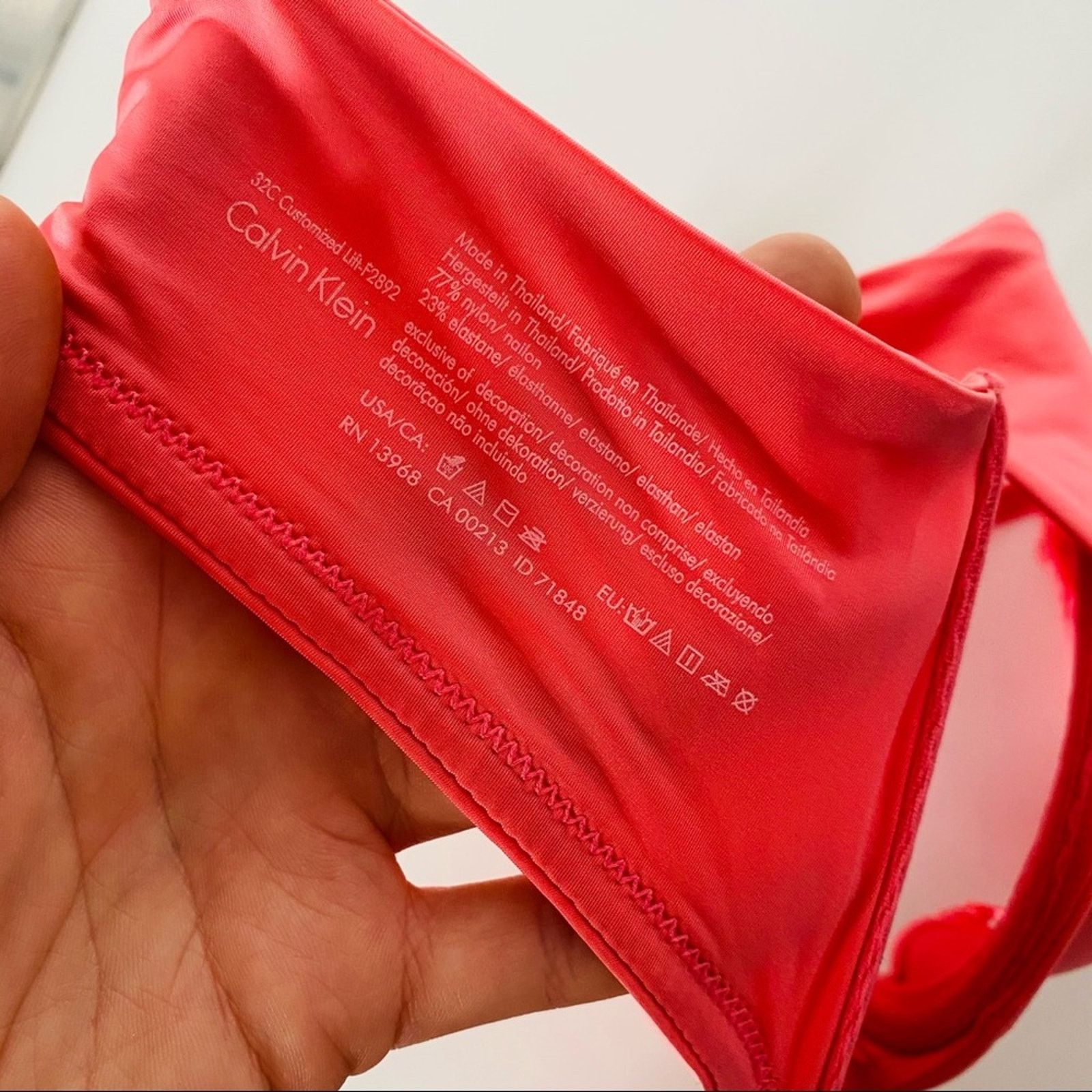 Calvin Klein NEW CALVIN KLEIN Salmon Lace Ruffle Underwire Padded Bra Size S / US 4 / IT 40 - 5 Thumbnail