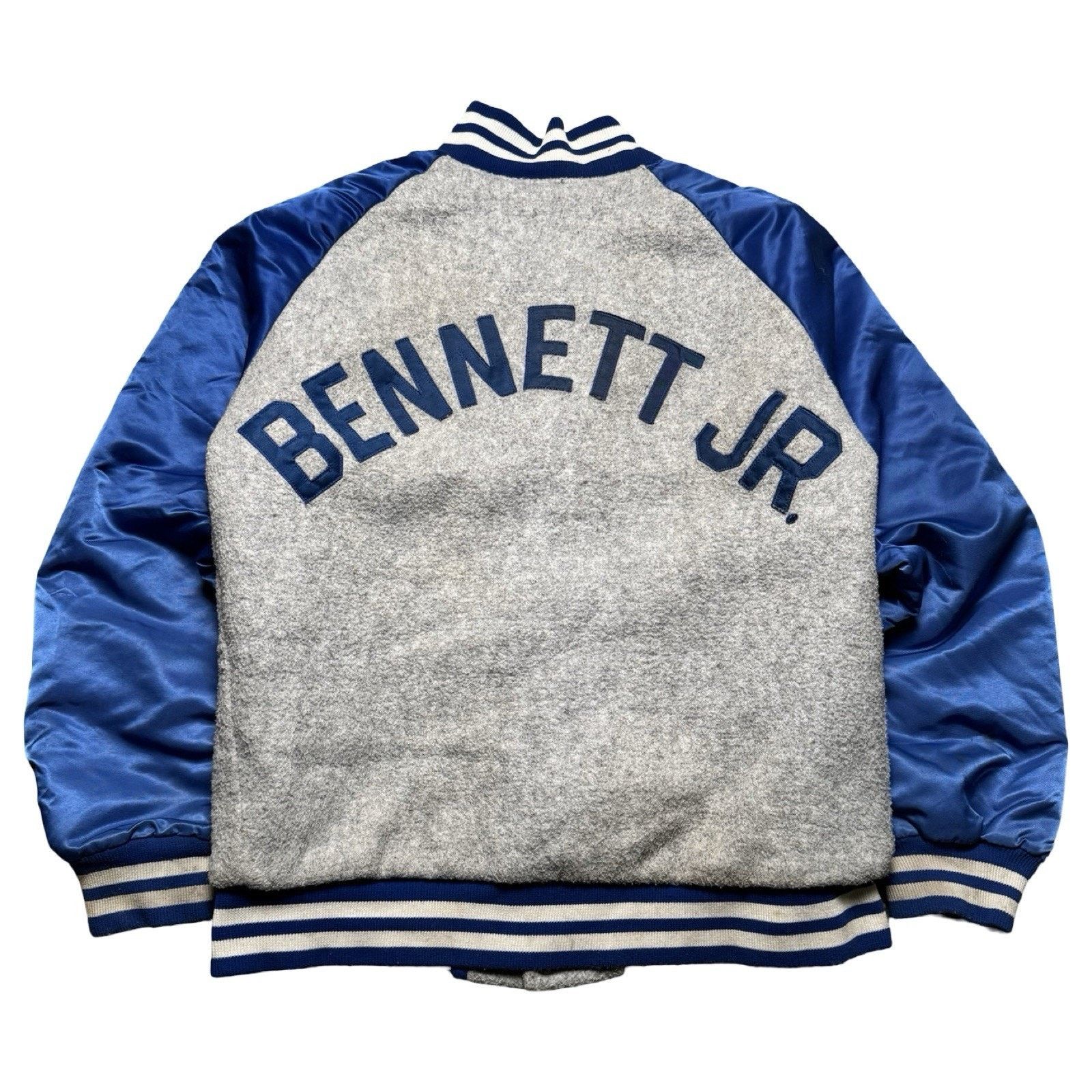 Vintage Vintage 60s Pyramid Bennett JR Wool Satin Varsity Jacket S Size US S / EU 44-46 / 1 - 1 Thumbnail
