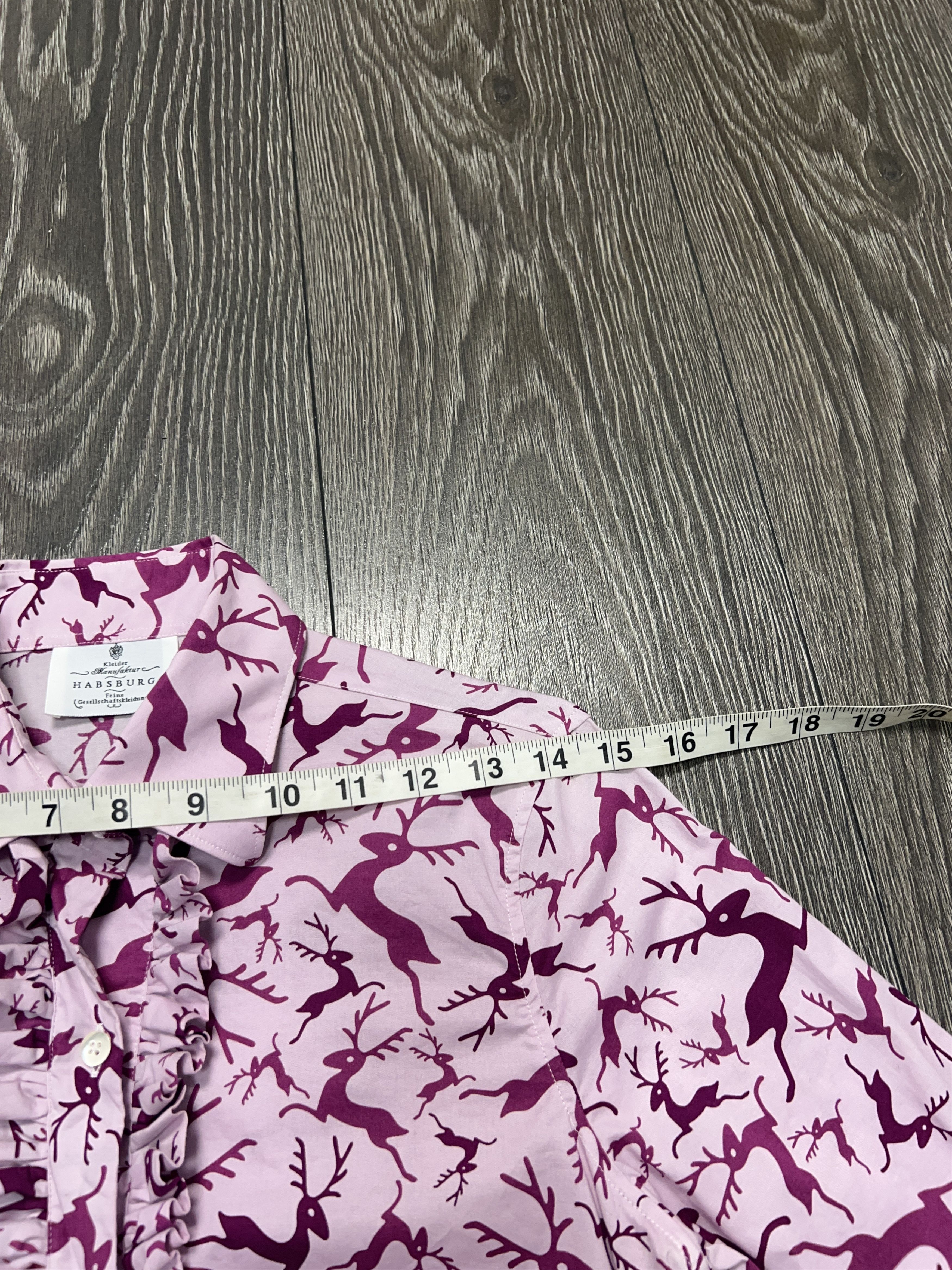 Designer Kleider Habsburg Manufaktur Floral Button Shirt Long Sleeve Size XS / US 0-2 / IT 36-38 - 5 Thumbnail