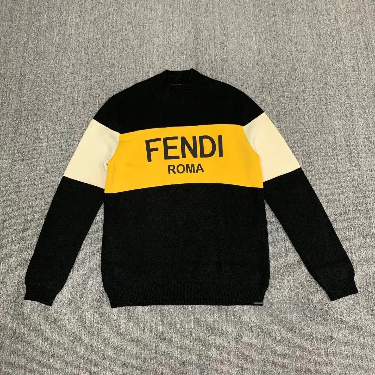 Fendi Multi Color Block Long Sleeve Sweater. Size US L / EU 52-54 / 3 - 1 Thumbnail