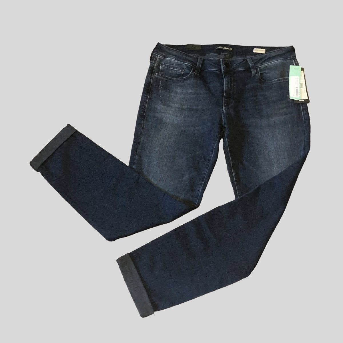 Mavi NEW Mavi Emma Boyfriend Jeans 32 Ink Used Tribeca 2010s Size 33" - 1 Thumbnail
