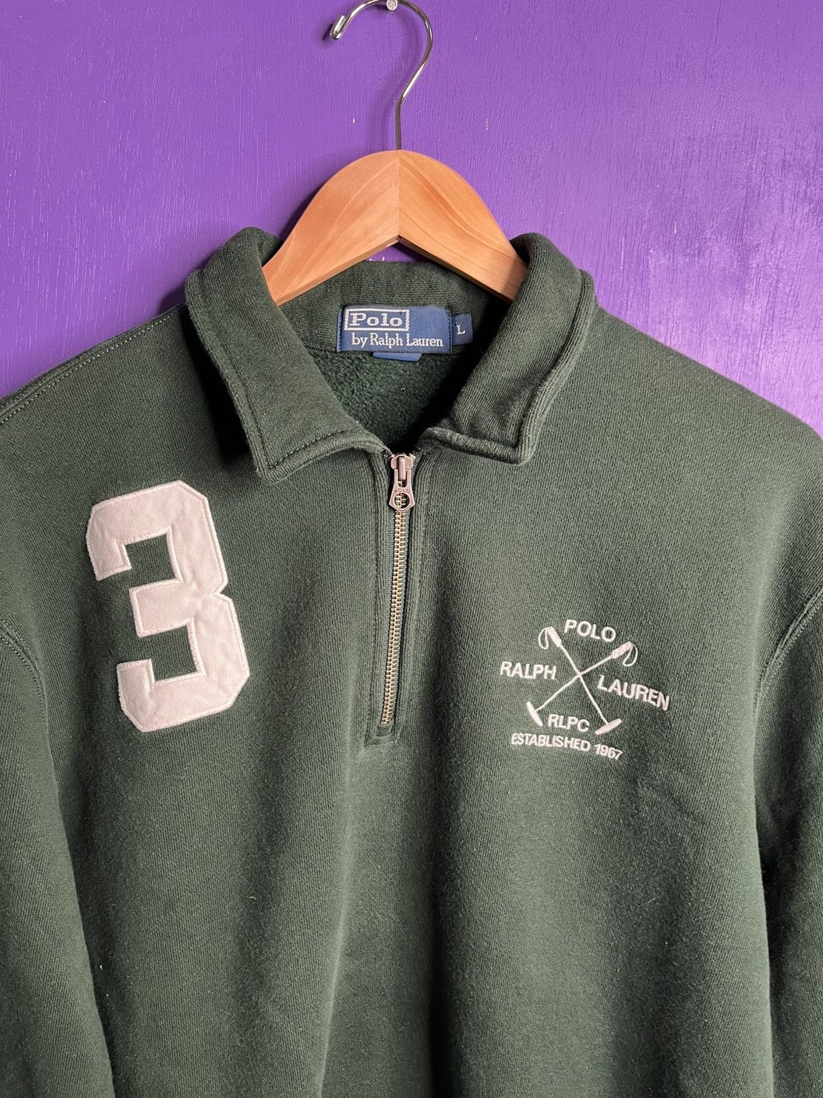 Polo Ralph Lauren × Vintage Vintage 90s Polo Ralph Lauren RLPC quarter zip sweatshirt Size US L / EU 52-54 / 3 - 3 Thumbnail
