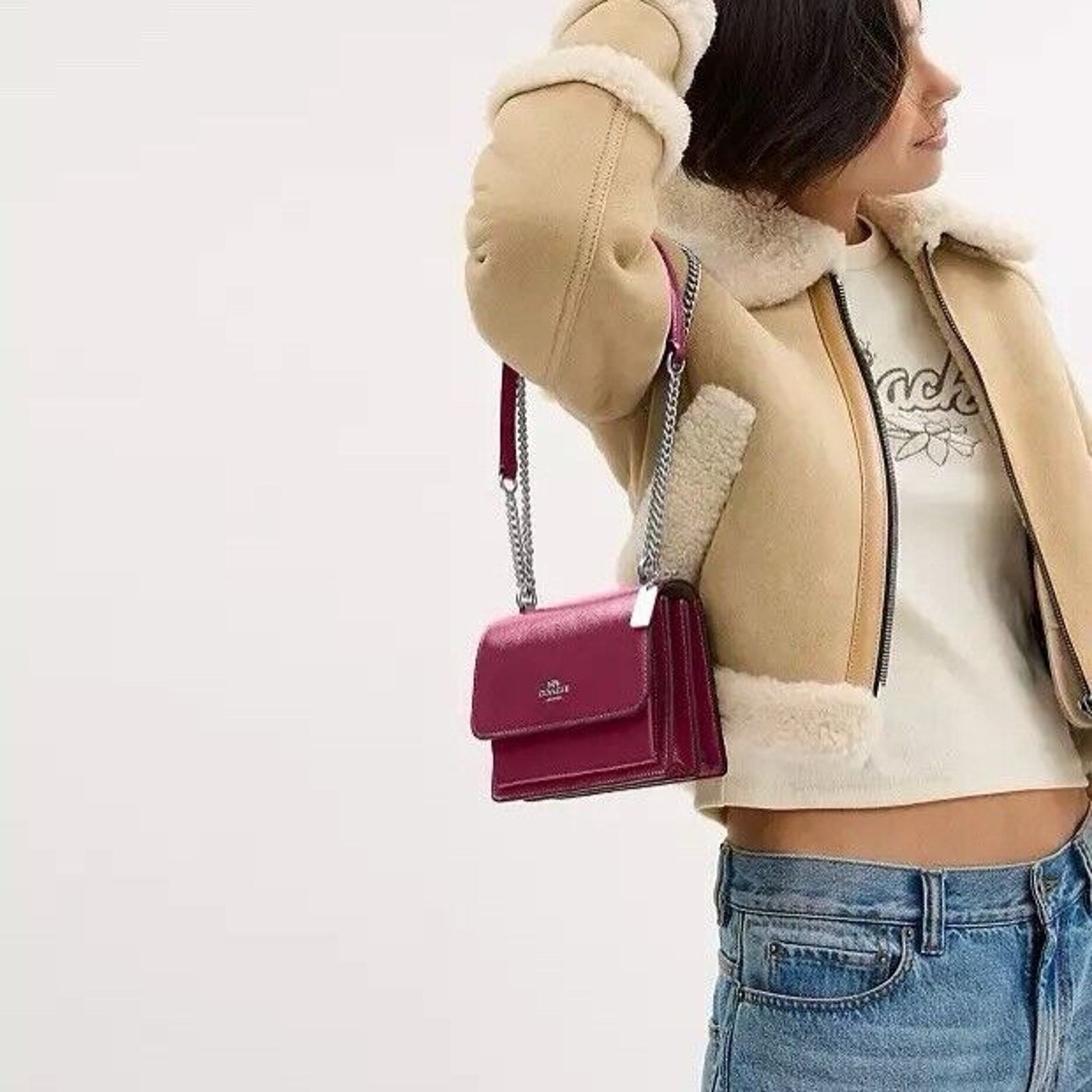 Coach NWT Coach CW205 Mini Klare Crossbody Handbag Pink Novelty Size ONE SIZE - 7 Thumbnail