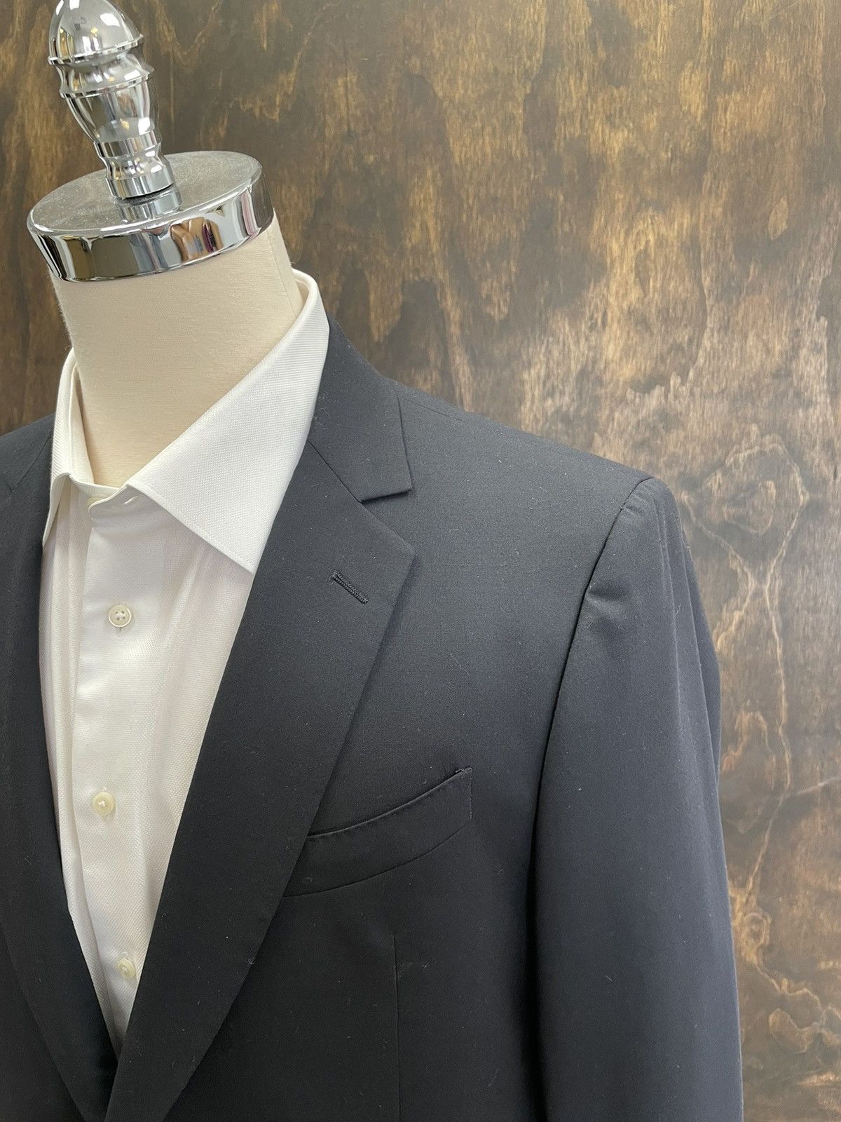 John Varvatos Midnight Navy Wool Blazer Size 44R - 2 Thumbnail