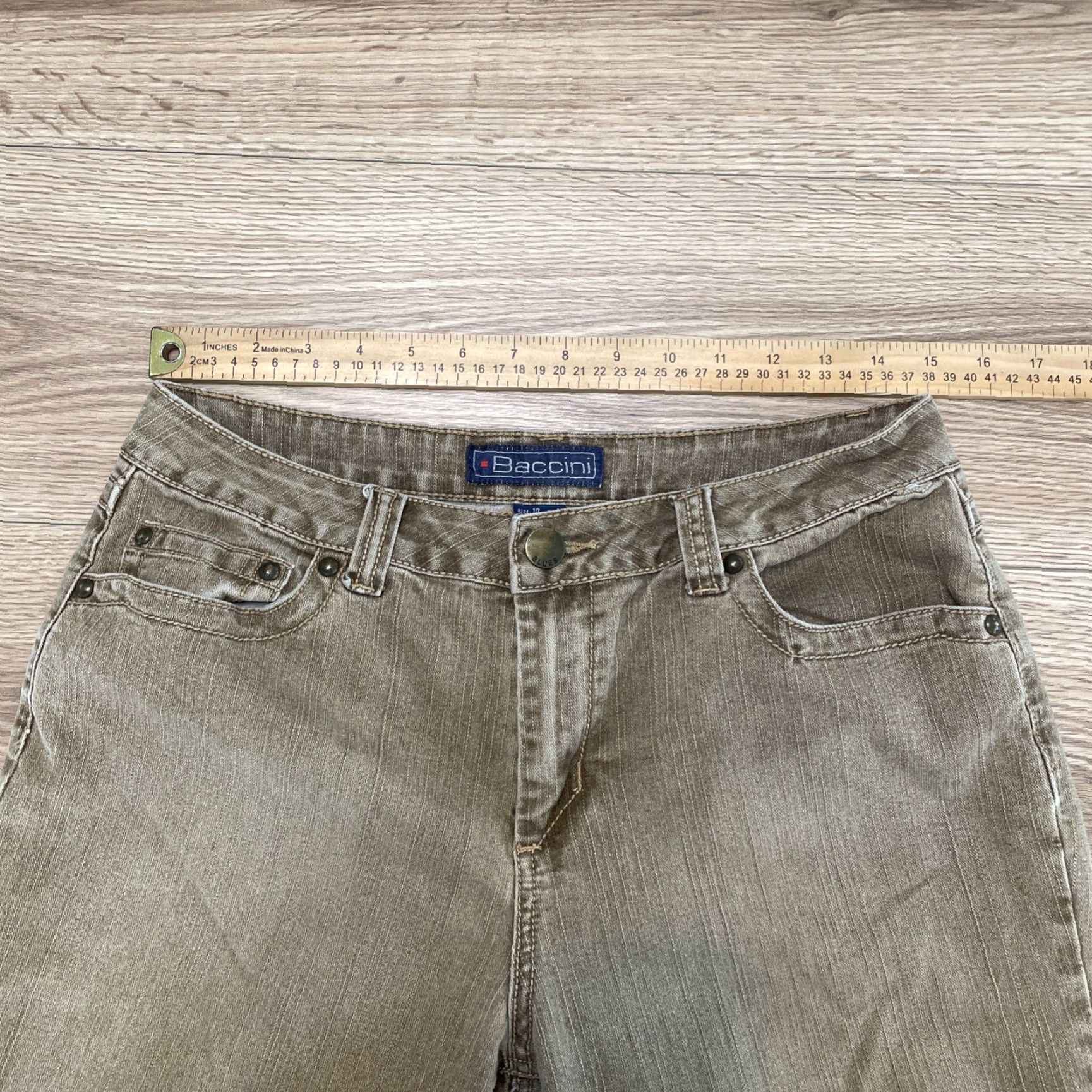 Vintage VINTAGE Baccini Women's Jeans Straight Leg Size 10 Brown Pockets Size 32" / US 10 / IT 46 - 3 Thumbnail