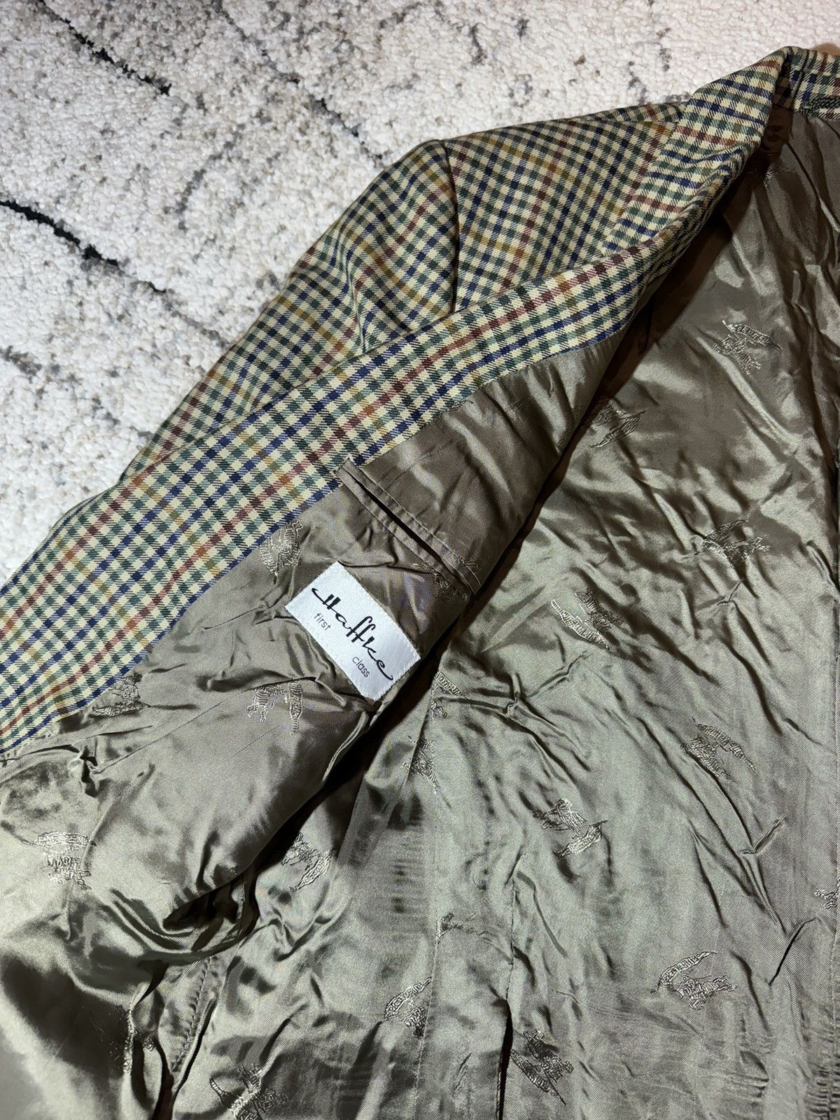 Burberry × Vintage Burberry’s Vintage Plaid Check Blazer Oldmoney Men’s Large Size 44R - 8 Thumbnail