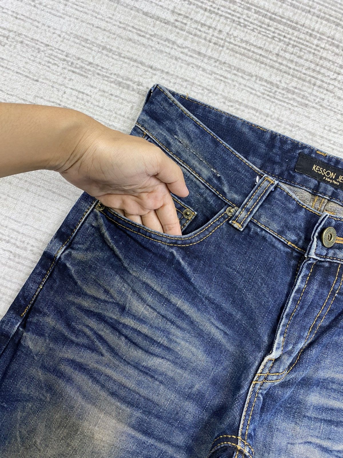If Six Was Nine × Le Grande Bleu (L.G.B.) × Vintage Vintage Kesson Jeans Distressed Denim Pants Size US 30 / EU 46 - 6 Thumbnail