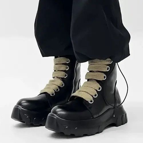 Japanese Brand × Other Platform Casual faux leather boots gothic punk style Size US 10.5 / EU 43-44 - 1 Thumbnail