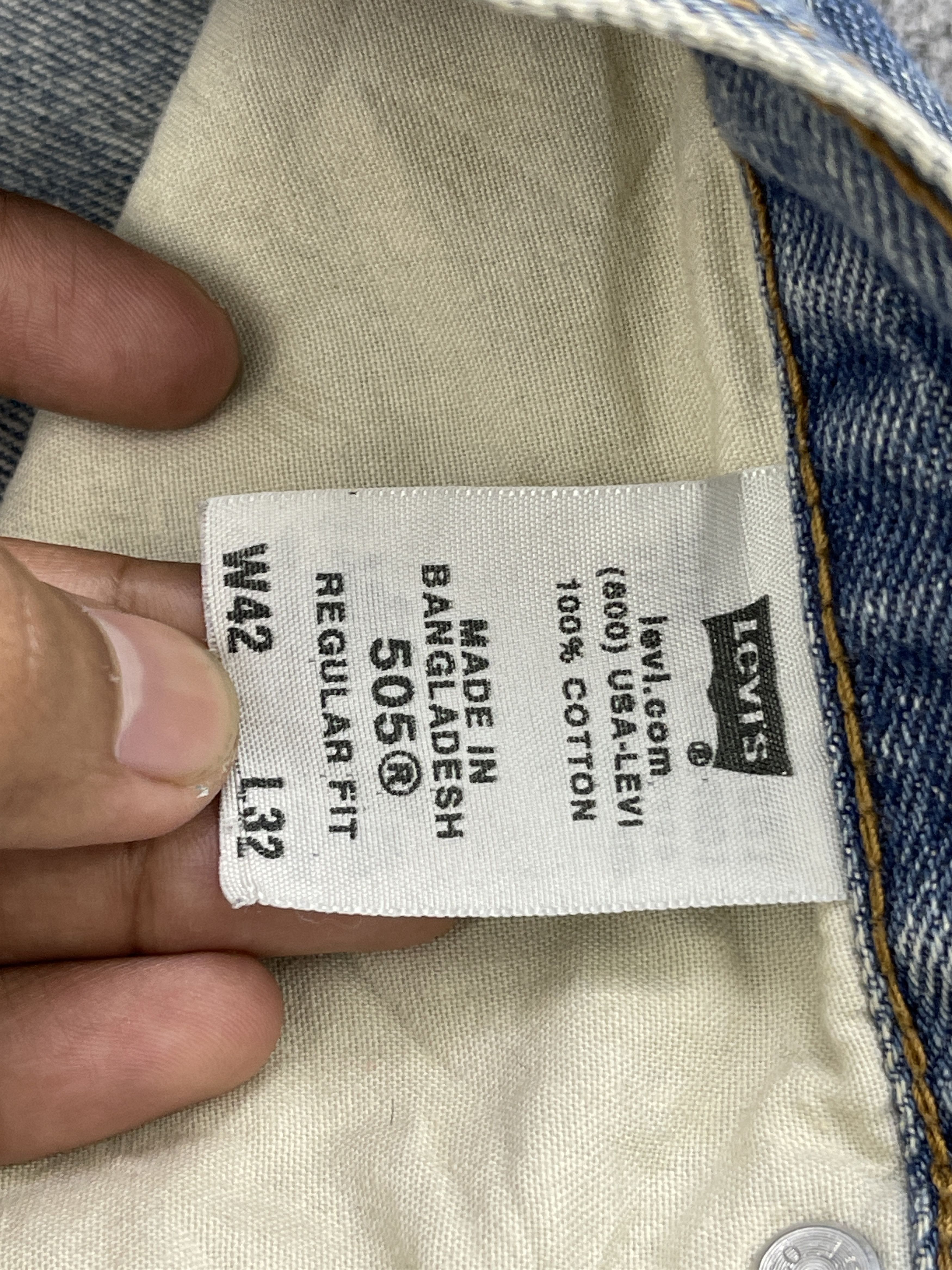 Levi's Vintage Light Washed Levis 505 Regular Fit Jeans DP2491 Size US 40 / EU 56 - 7 Thumbnail