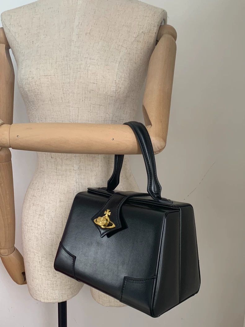 Vivienne Westwood Vivienne Westwood Saturn logo retro lock bag handbag Size ONE SIZE - 3 Thumbnail