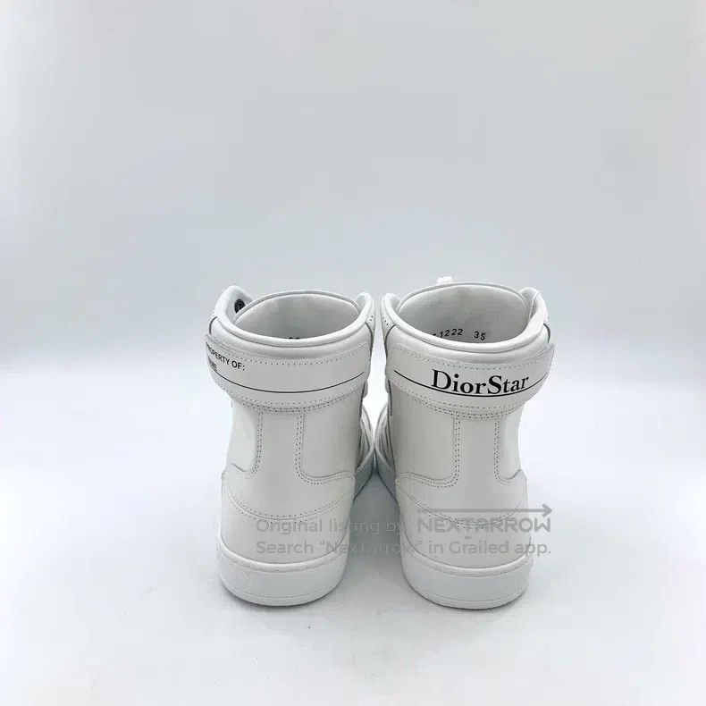 Dior Dior 23 white pentagram belt casual flat high-top sneakers Size US 4.5 / IT 34.5 - 4 Thumbnail