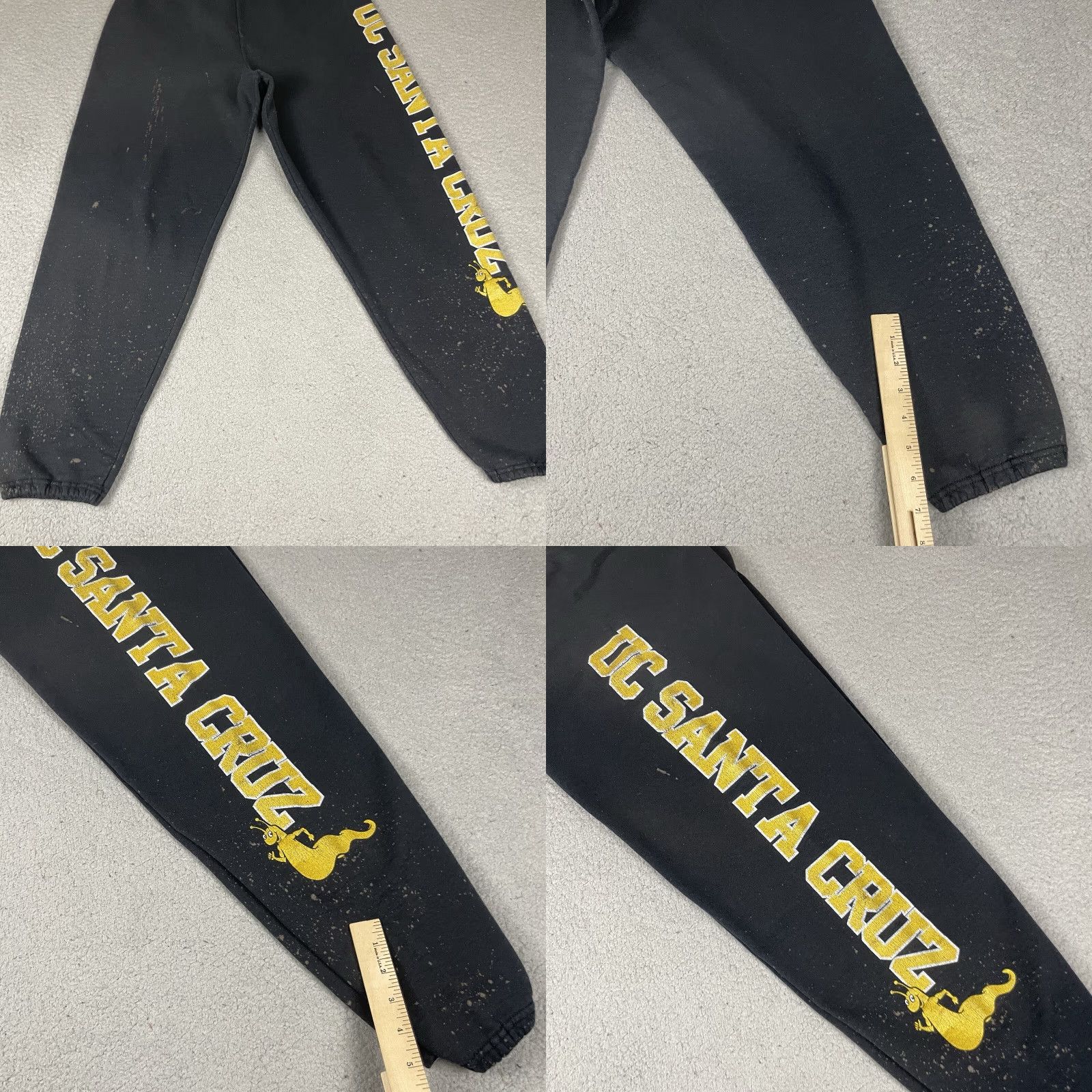 Jerzees VINTAGE UC SANTA CRUZ Slugs Sweatpants Men S Black College Athletic JERZEES Pattern Logo Size US 29 - 8 Thumbnail