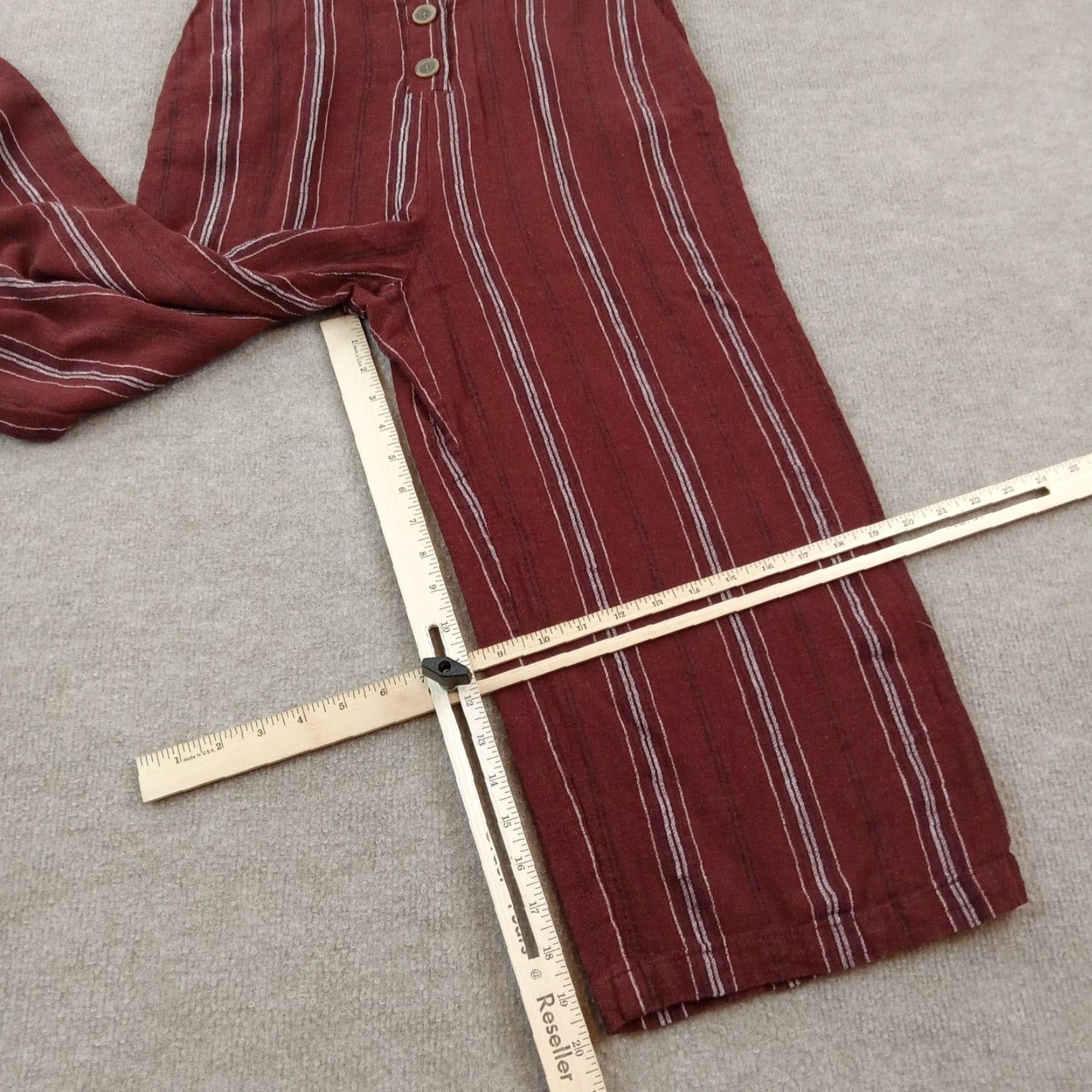 Sanctuary Sanctuary Womens Jumpsuit Medium Red Striped Sleeveless Wide-Leg Casual Size 32" / US 10 / IT 46 - 4 Thumbnail