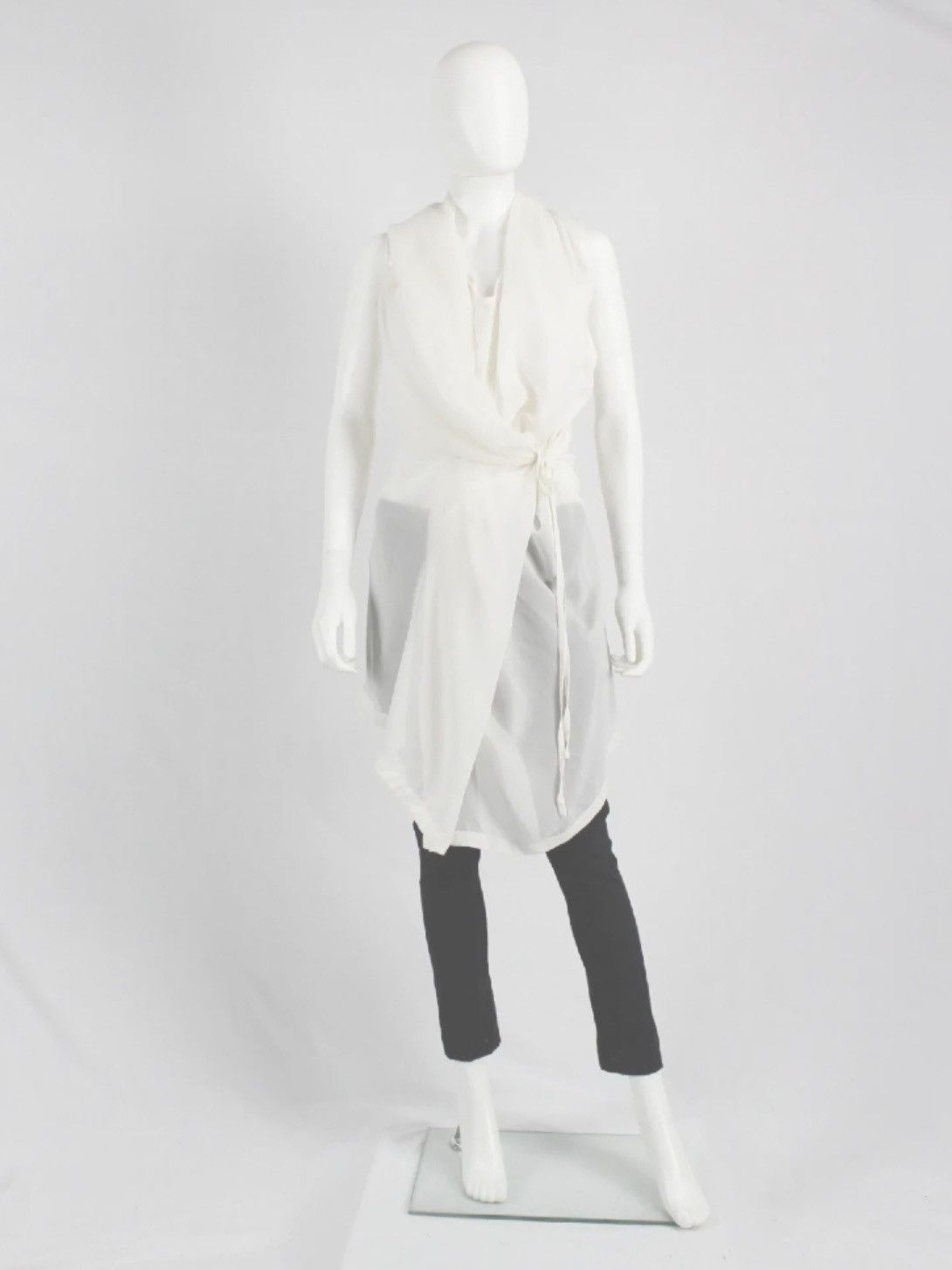 Ann Demeulemeester S/S 09 Draped Tunic With Hood Size XS / US 0-2 / IT 36-38 - 2 Thumbnail