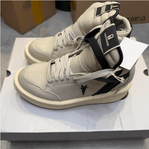 Rick Owens Rick Owens mid-top sneakers black and white Size US 10 / EU 43 - 1 Thumbnail