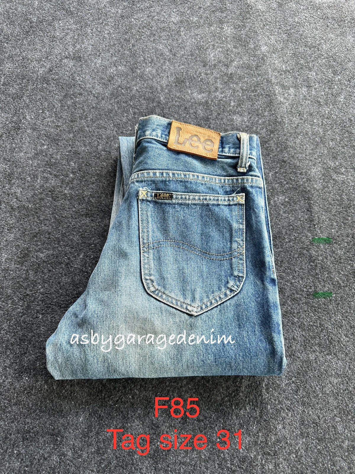 Lee × Vintage Vintage Lee Rider Sanforized 1970s Blue Wash Denim F85 Size US 28 / EU 44 - 13 Thumbnail