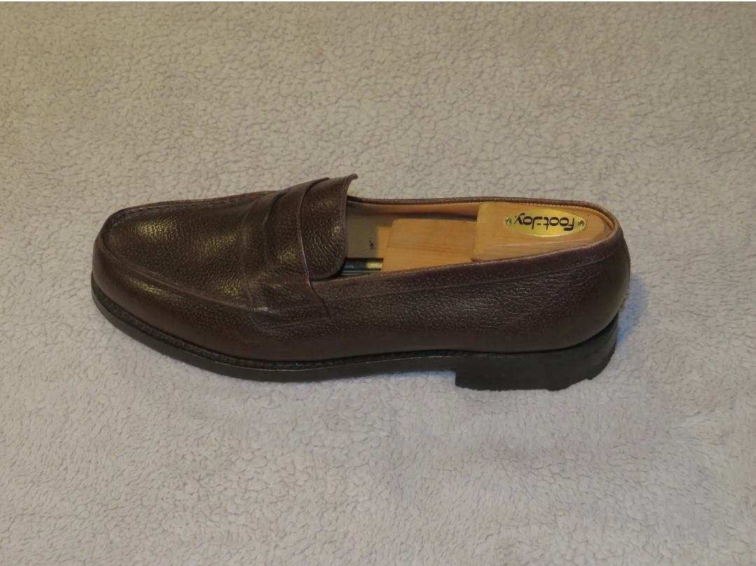 J.M. Weston Brown Grain Leather Split Toe Loafer 11.5 C NWB Size US 11.5 / EU 44-45 - 4 Thumbnail