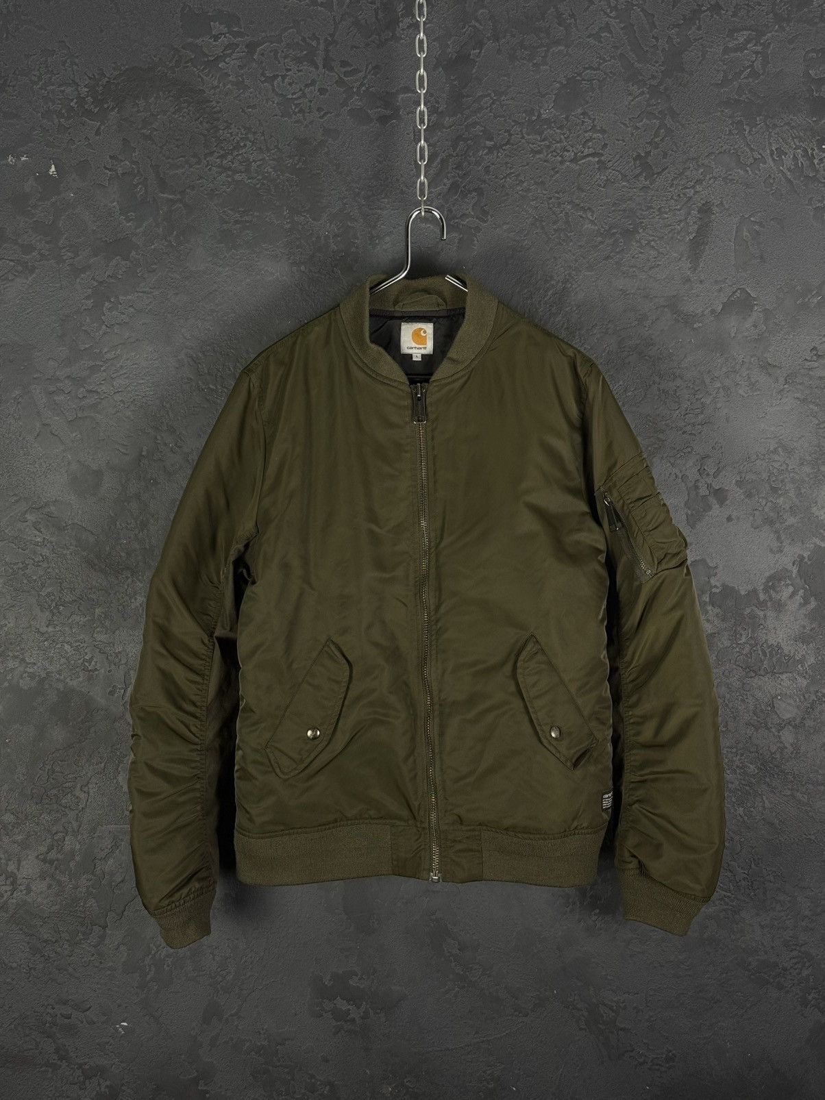 Carhartt Carhartt WIP Ashton Bomber Army Green Size L Size US L / EU 52-54 / 3 - 4 Thumbnail