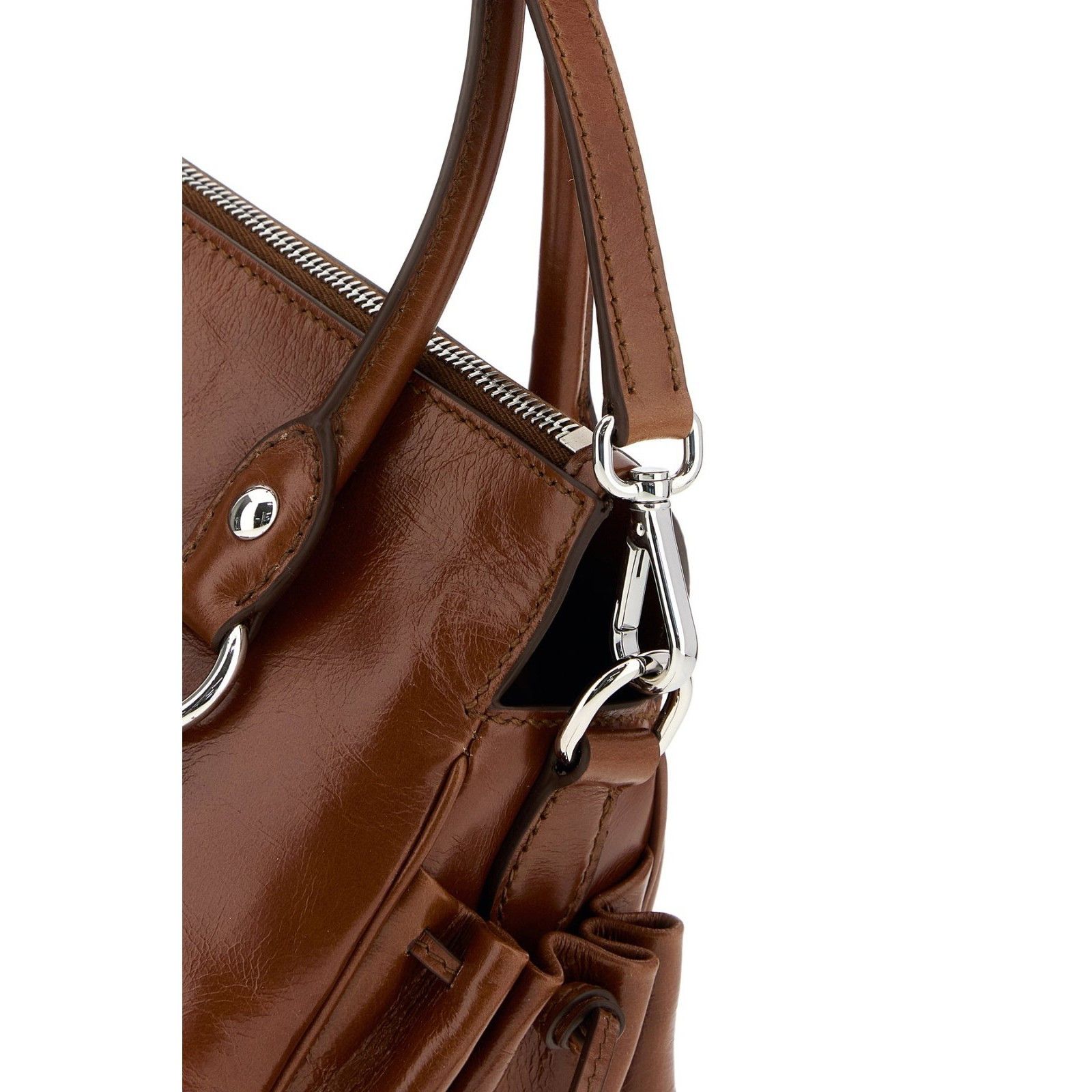 Miu Miu MIU MIU $3100 Glossy Leather Palisander Leather Handbag New Size ONE SIZE - 4 Thumbnail