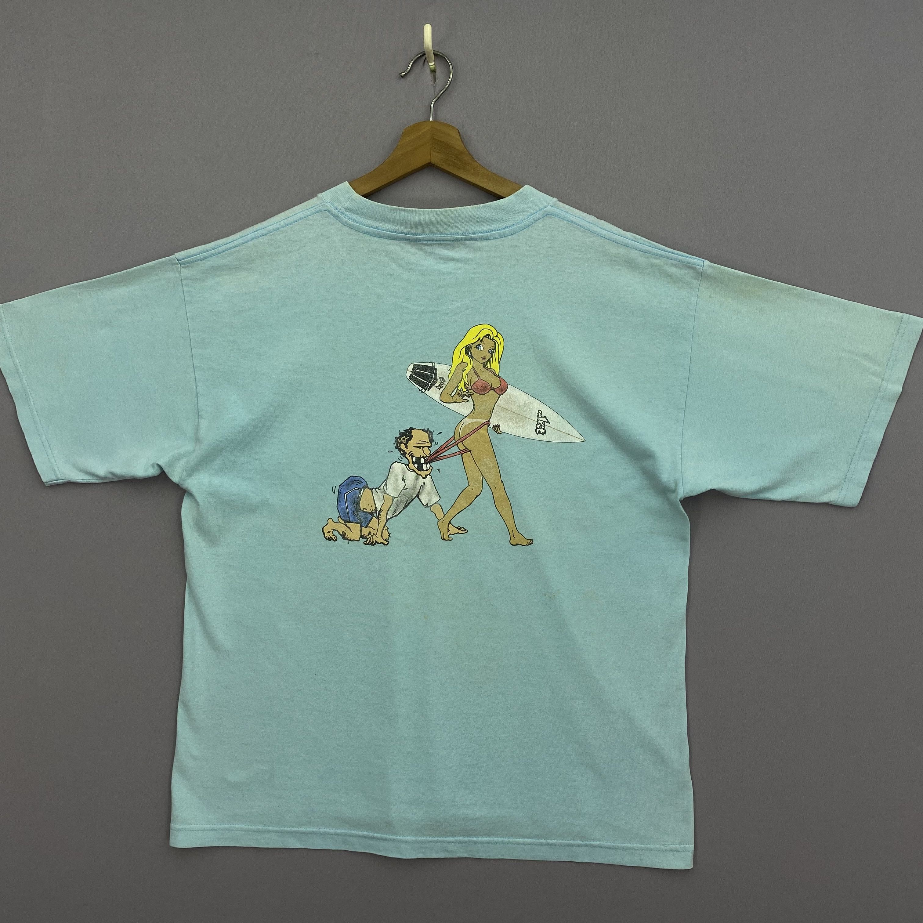 Vintage Vintage 90s Lost Enterprise T-Shirt Surfwear Nude Tee Size US L / EU 52-54 / 3 - 1 Thumbnail
