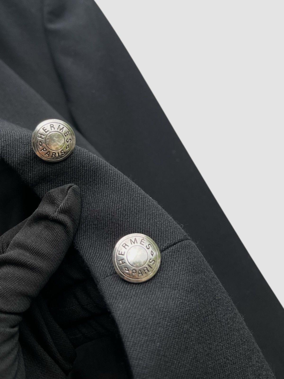 Hermes Hermes Paris Cotton Modal Blend Collar Tailored Jacket Size XS / US 0-2 / IT 36-38 - 12 Thumbnail