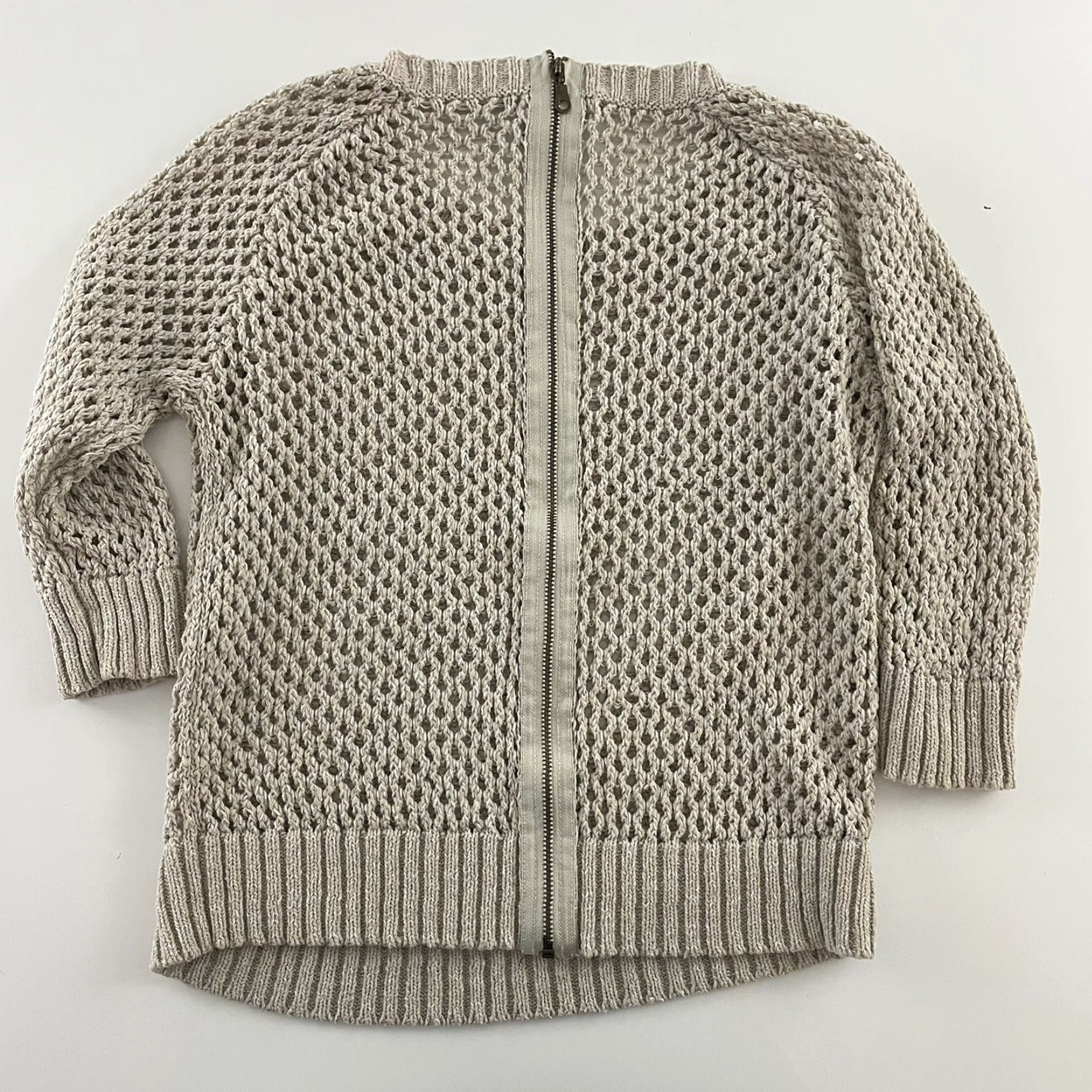 Vintage Kenar Pullover 3/4 Sleeve Beige Beige Acrylic Knit Sweater Women L Knit Pullover Size L / US 10 / IT 46 - 5 Thumbnail