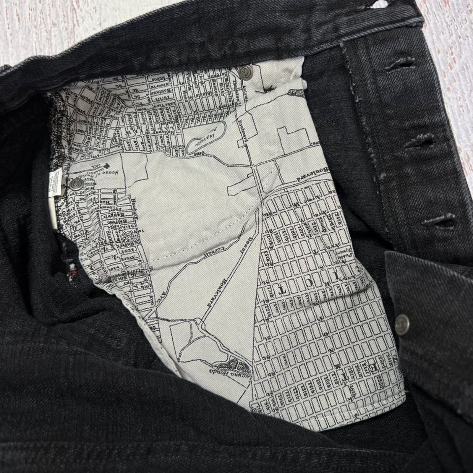 Taylor Stitch Taylor Stitch Slim Selvage Jean Black Wash Size 35x27 Size US 35 - 5 Thumbnail