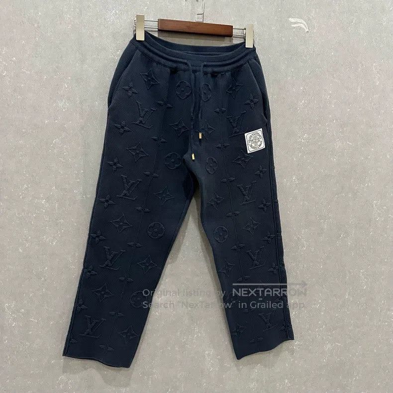 Louis Vuitton Louis Vuitton size m Full lettered logo drawstring sweatpan Size US 28 / EU 44 - 3 Thumbnail